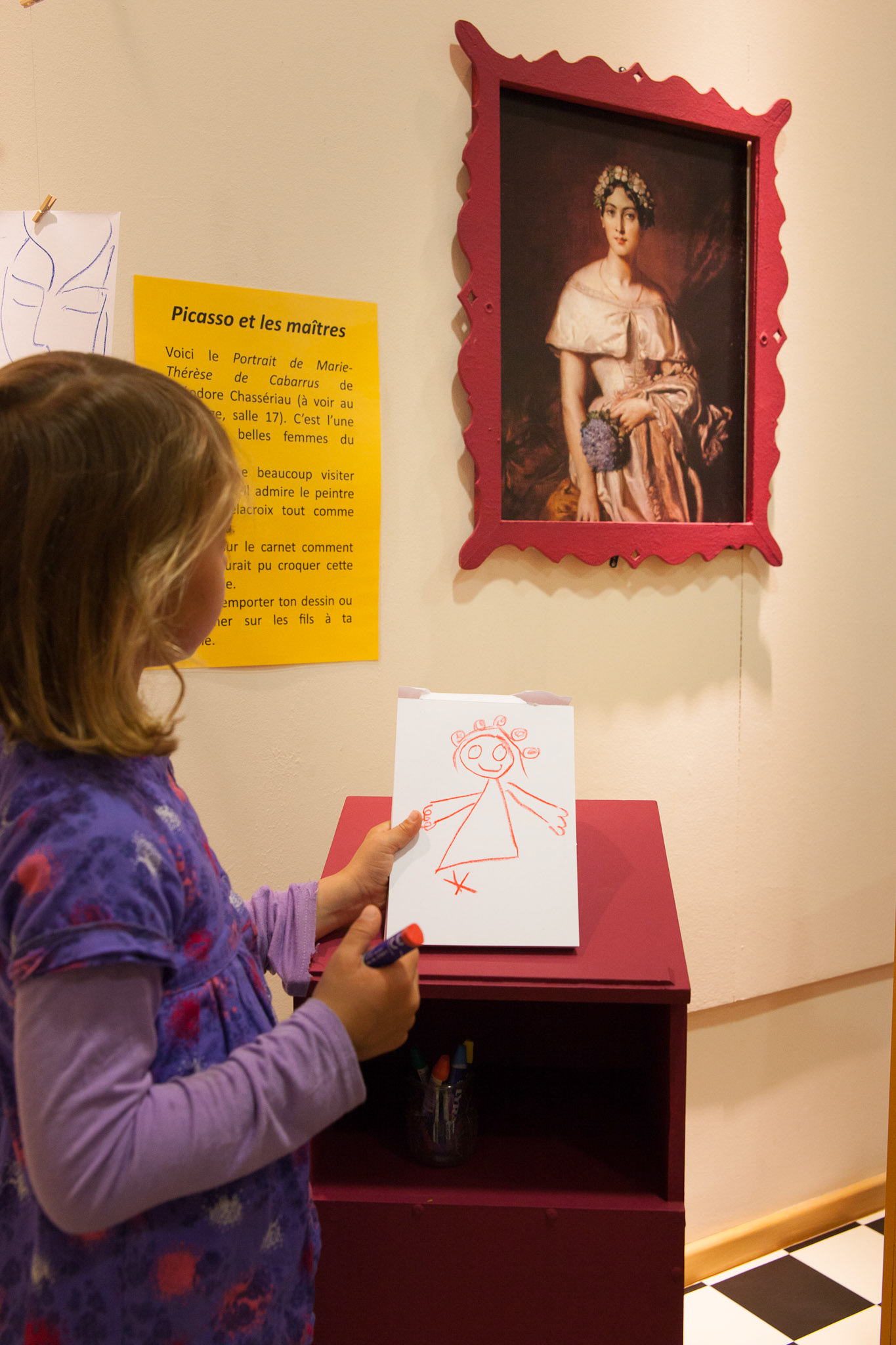 Salle dédiée au enfants pendant l'exposition Picasso