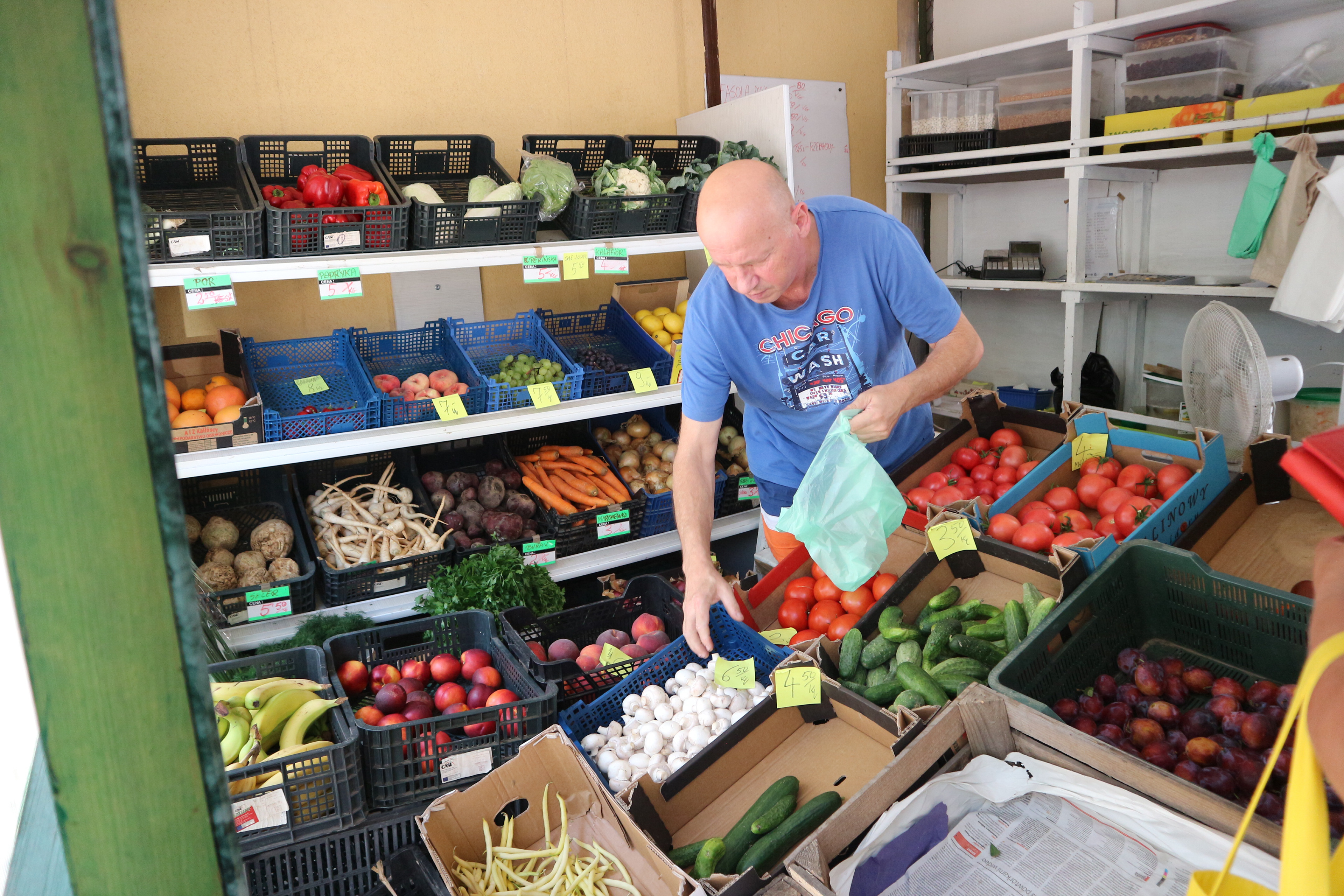 Vegetable market stall in Radzyn Podlaski