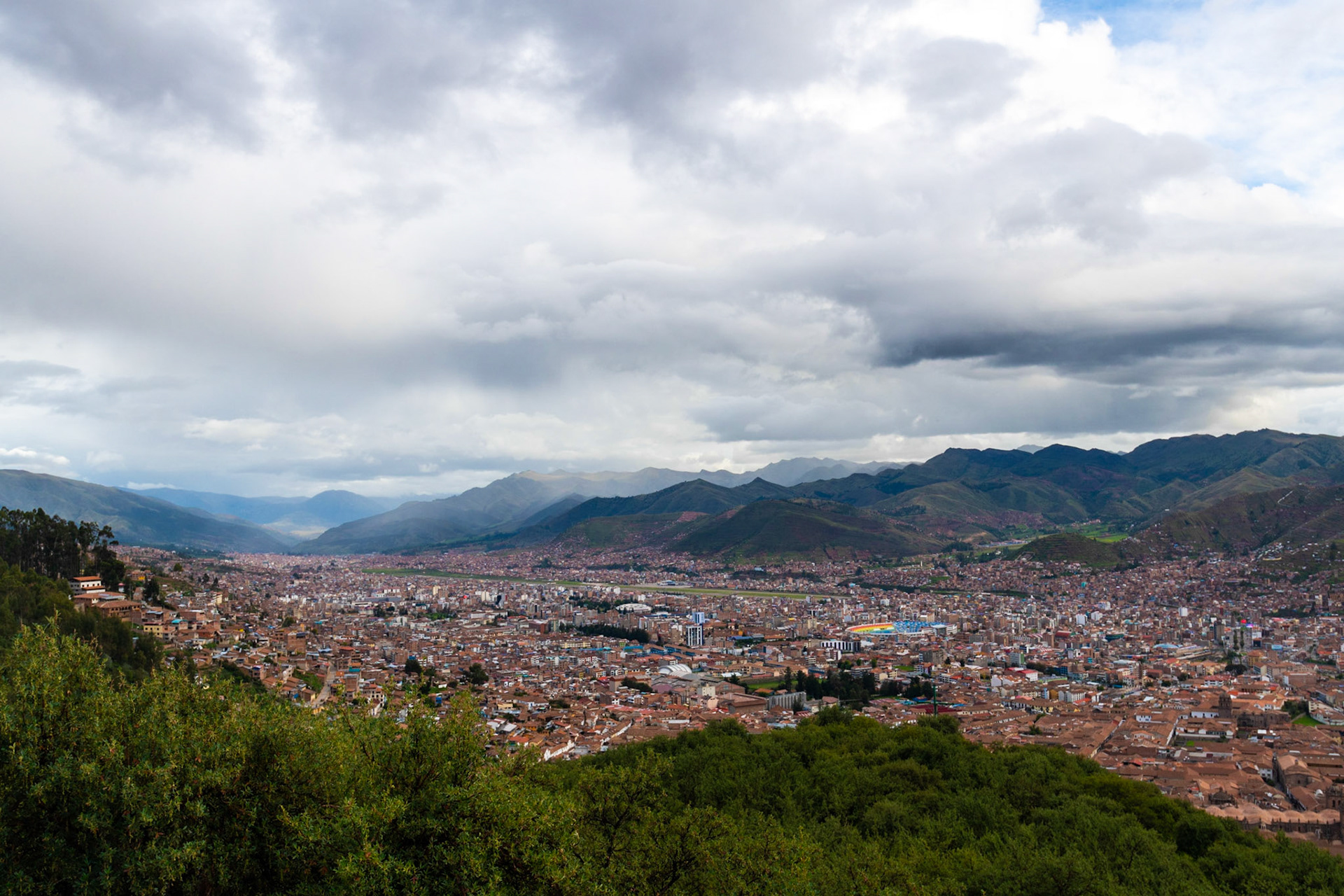 Cusco city view from Saqsaywaman