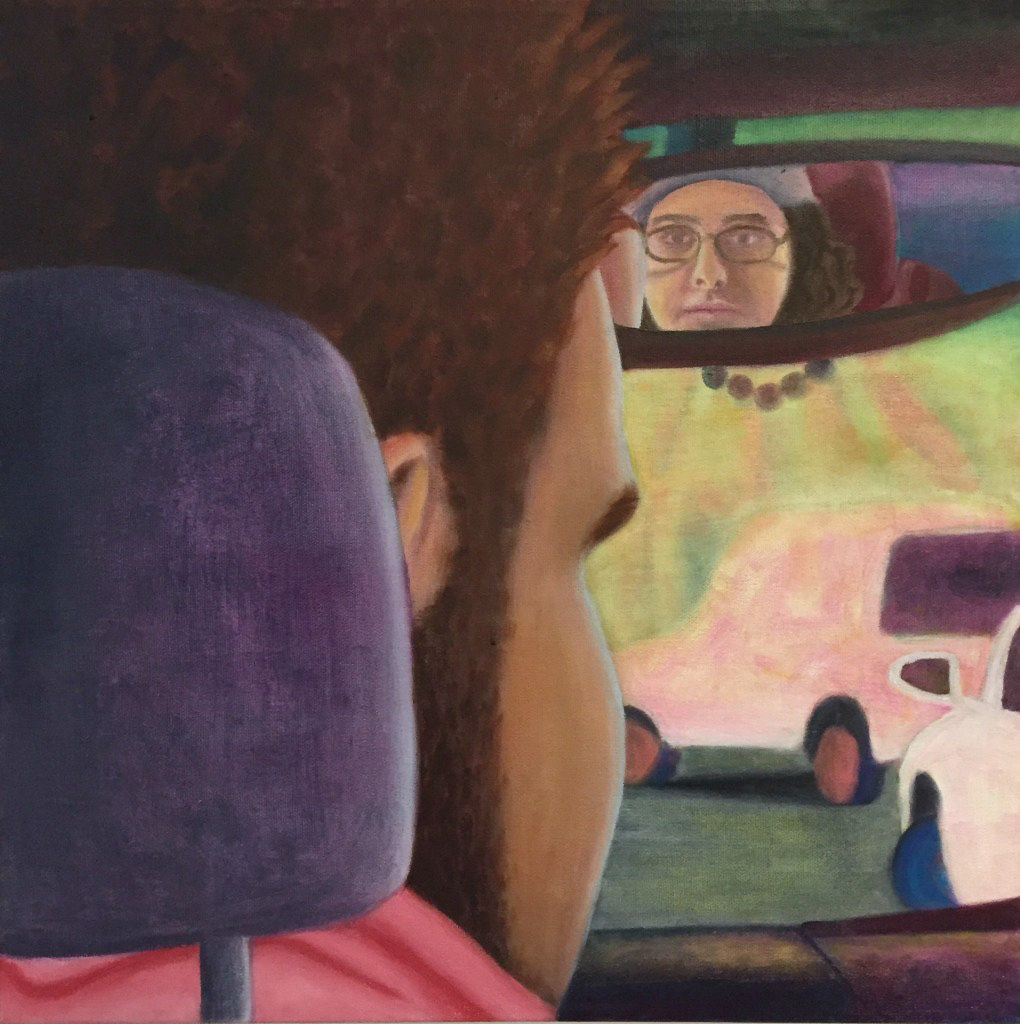 “Bugatti Boys” 16″x16″, Oil on canvas, 2019