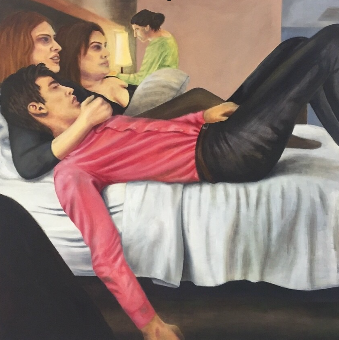 “Holiday Inn & Sweeties” 36″x36″, Oil on Canvas, 2018