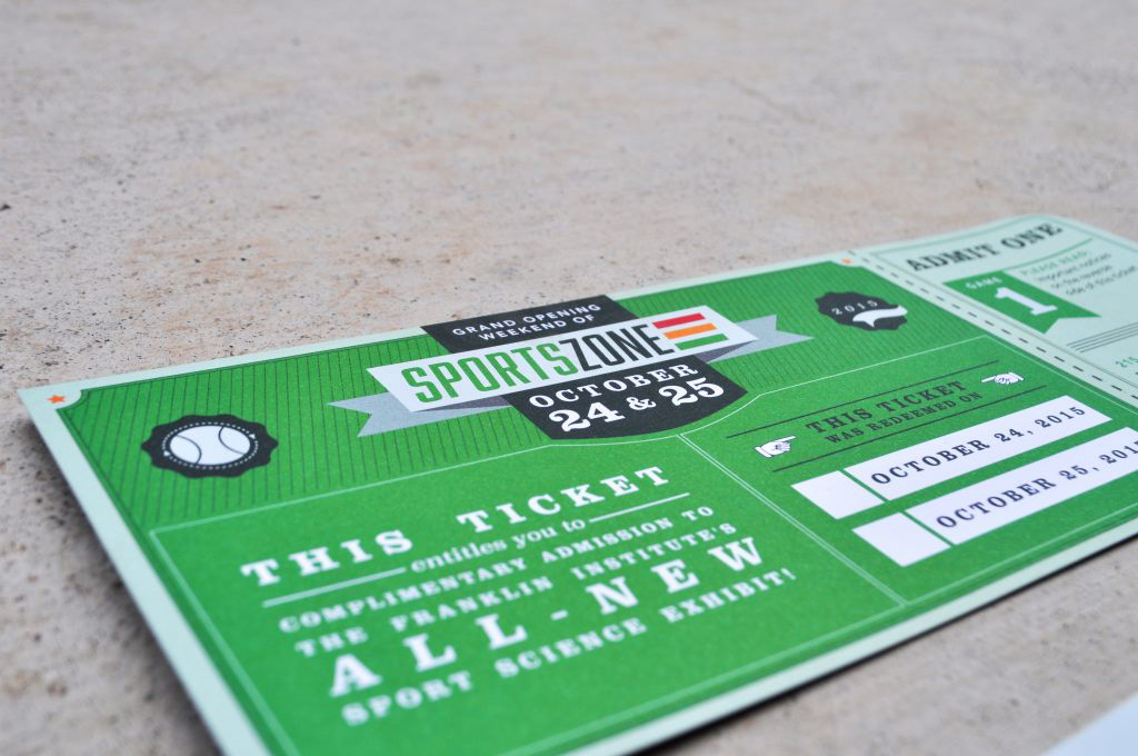 Detail shot of the ticket