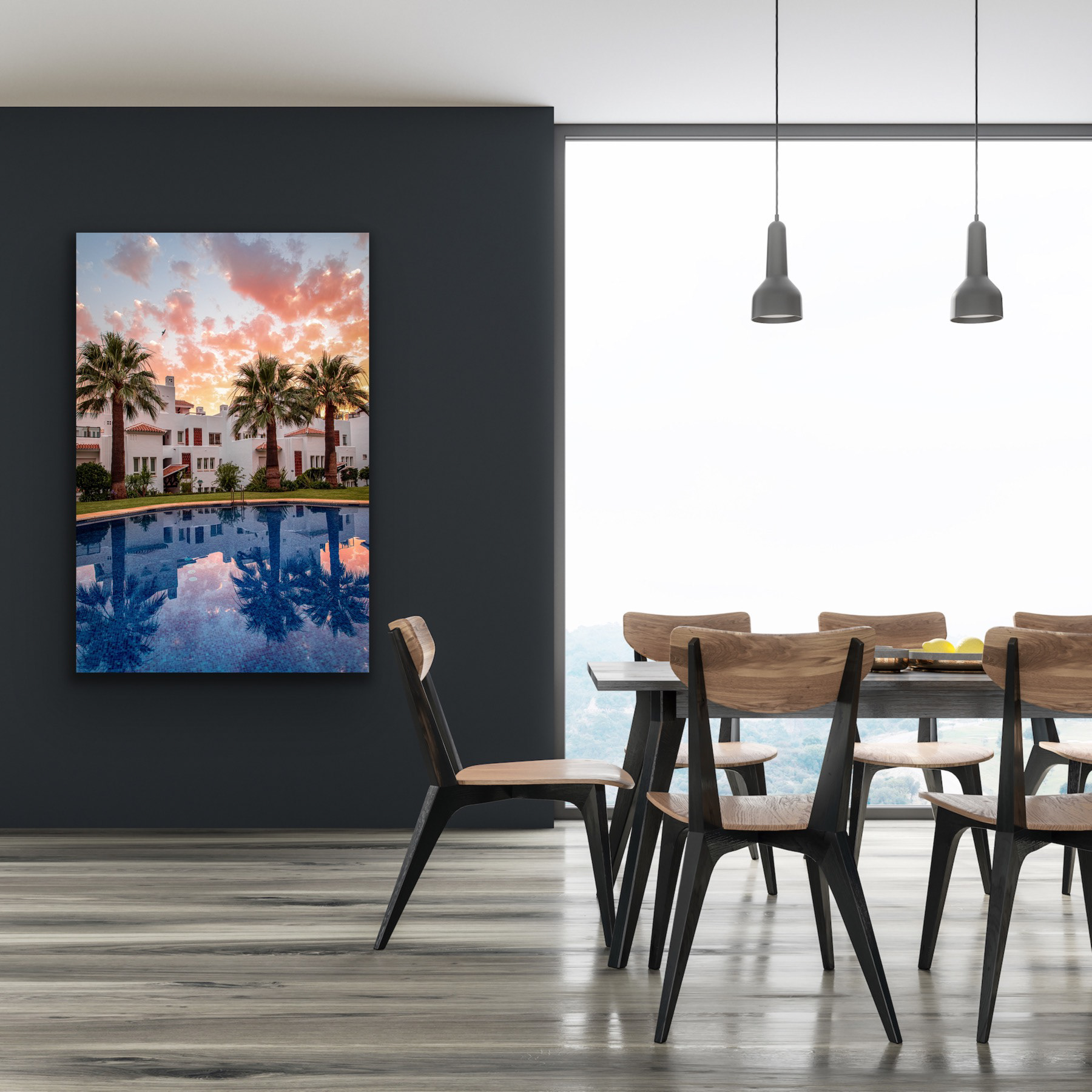 Marbella sundown by the pool