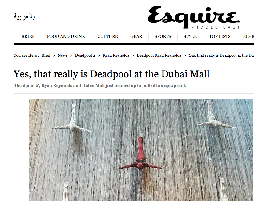 Mahmoud Alkhawaja Fearless Boy Deadpool At Dubai Mall