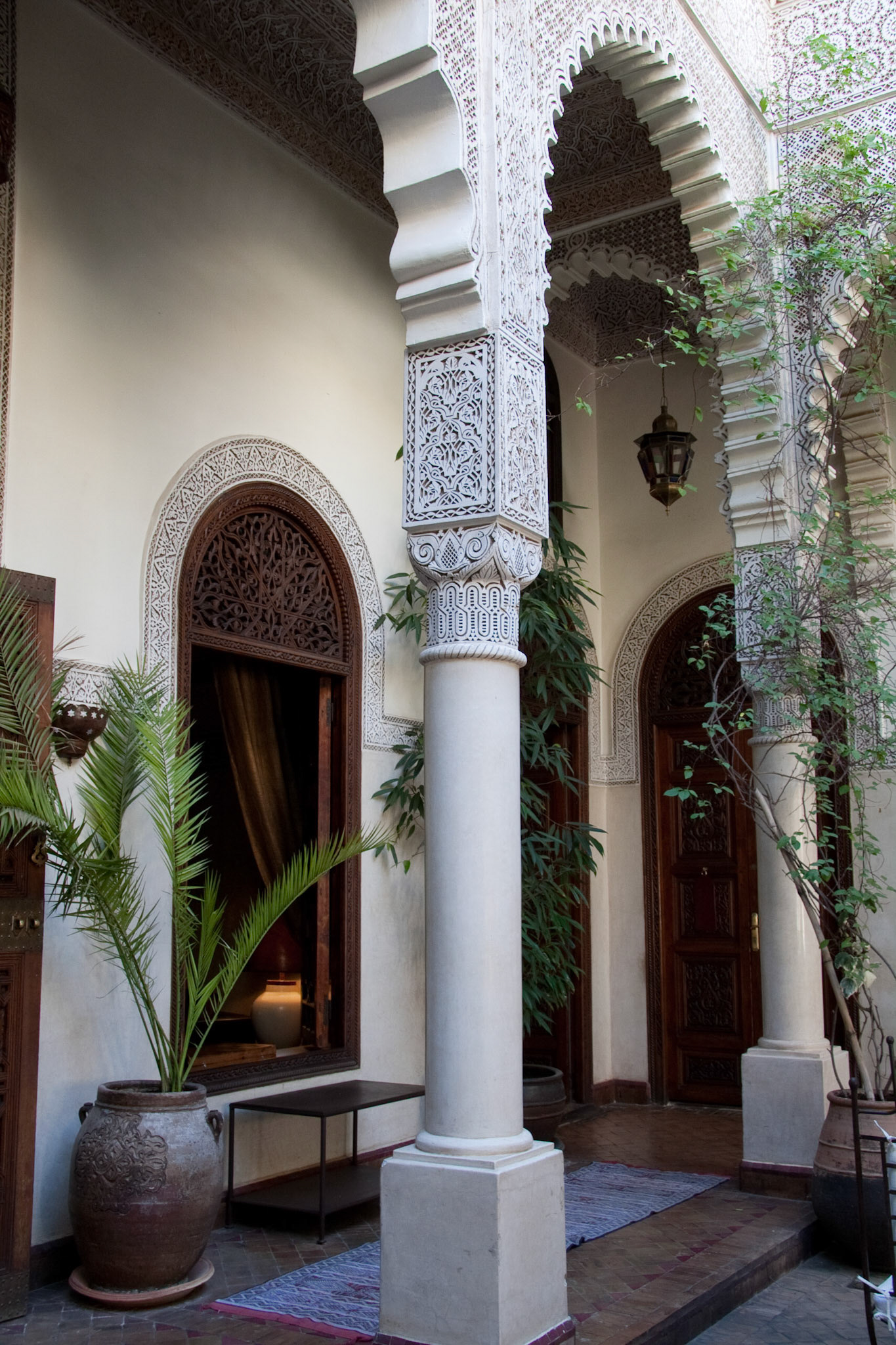The main courtyard in the hotel