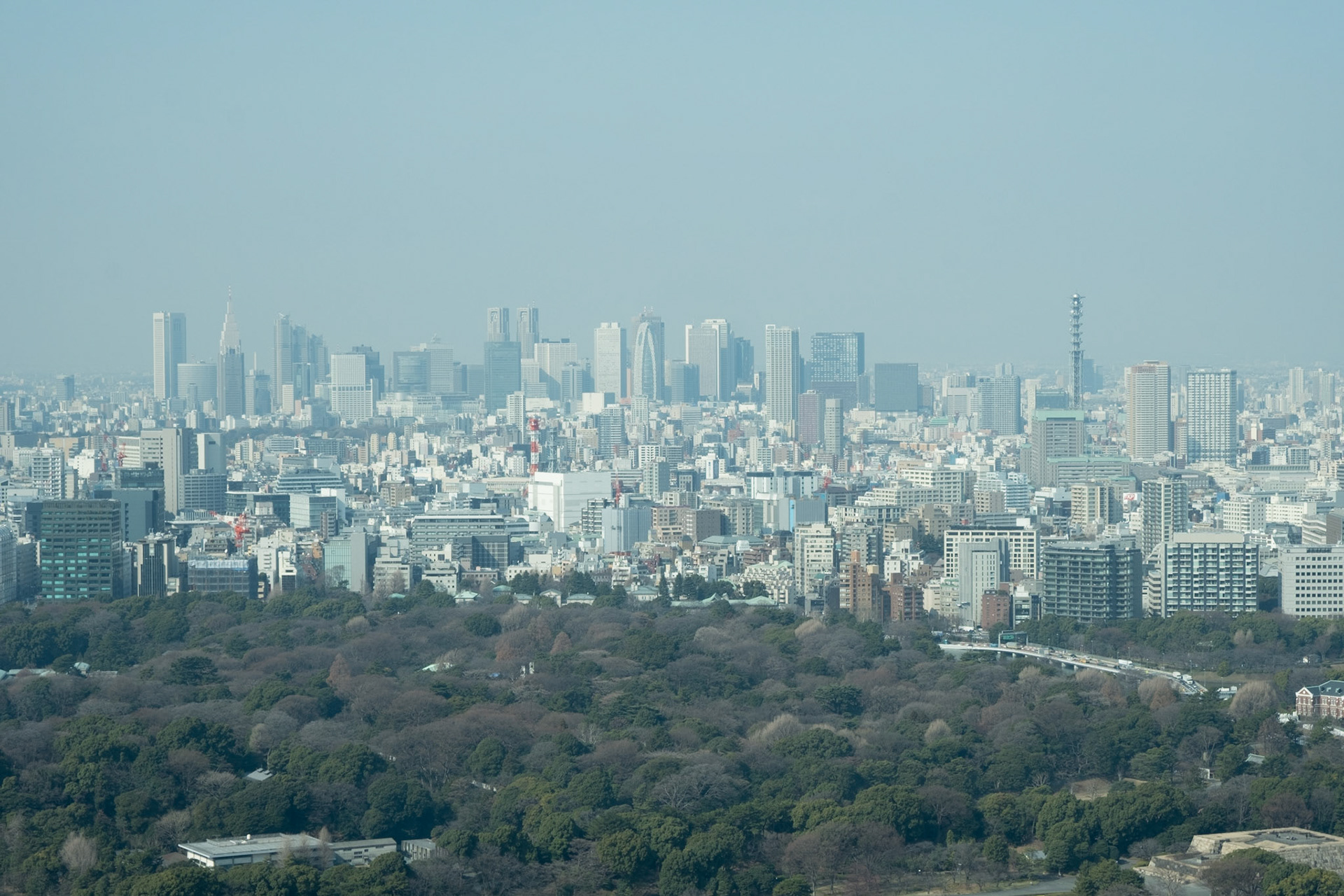View from our room at Aman Tokyo