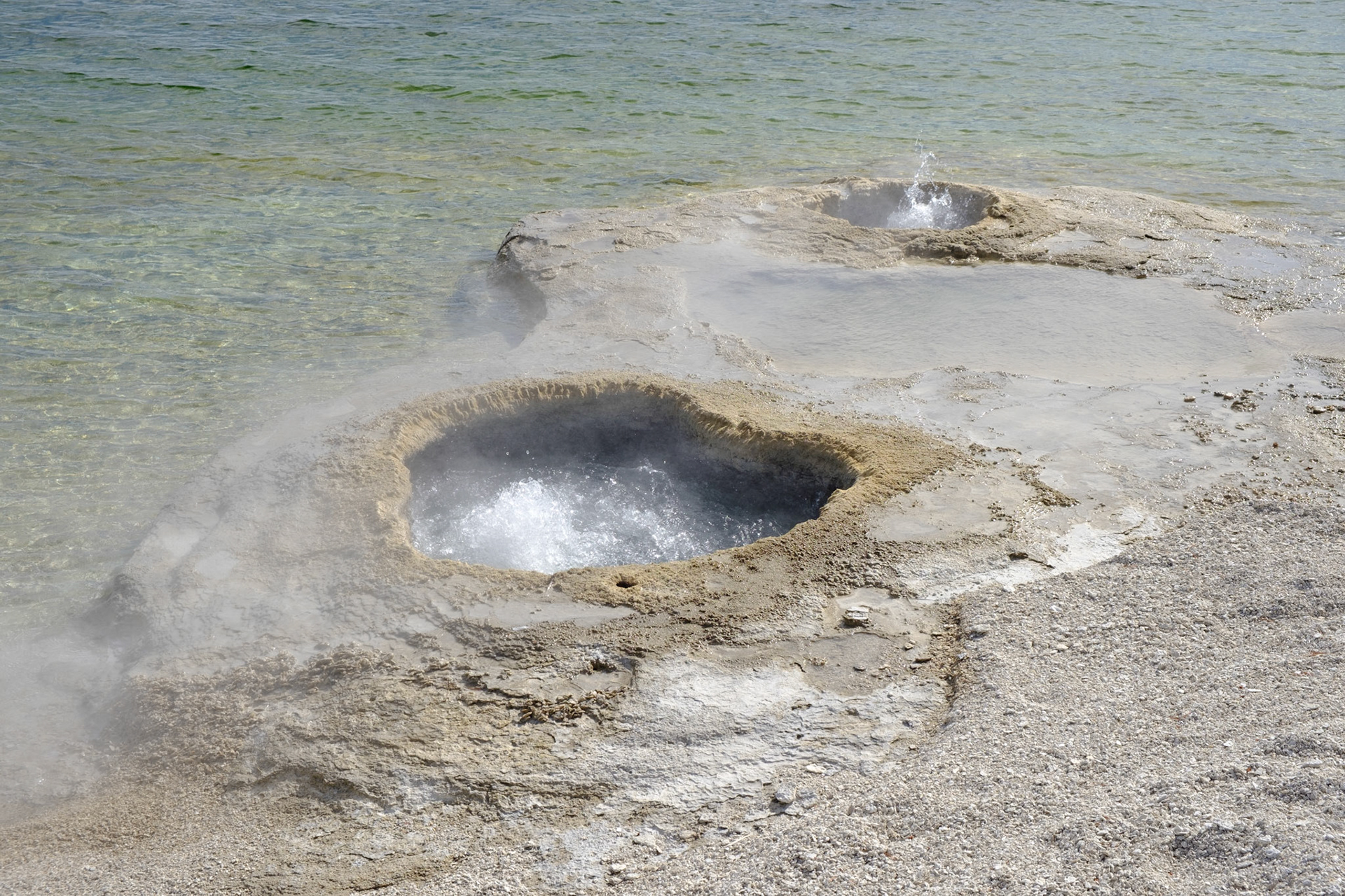 Hot springs in Yellowstone Lake (at West Thumb)