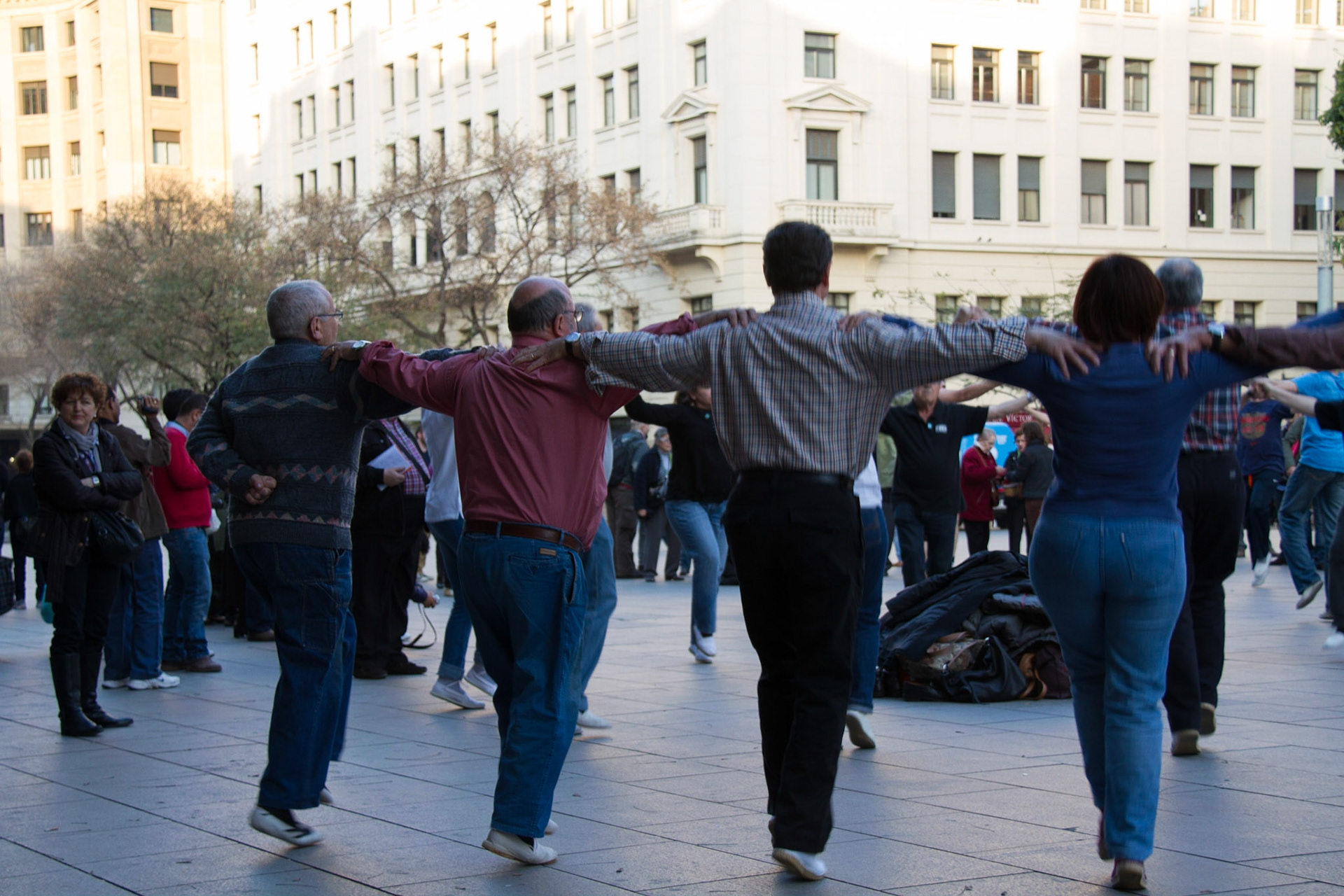 Dancing in the cathedral square