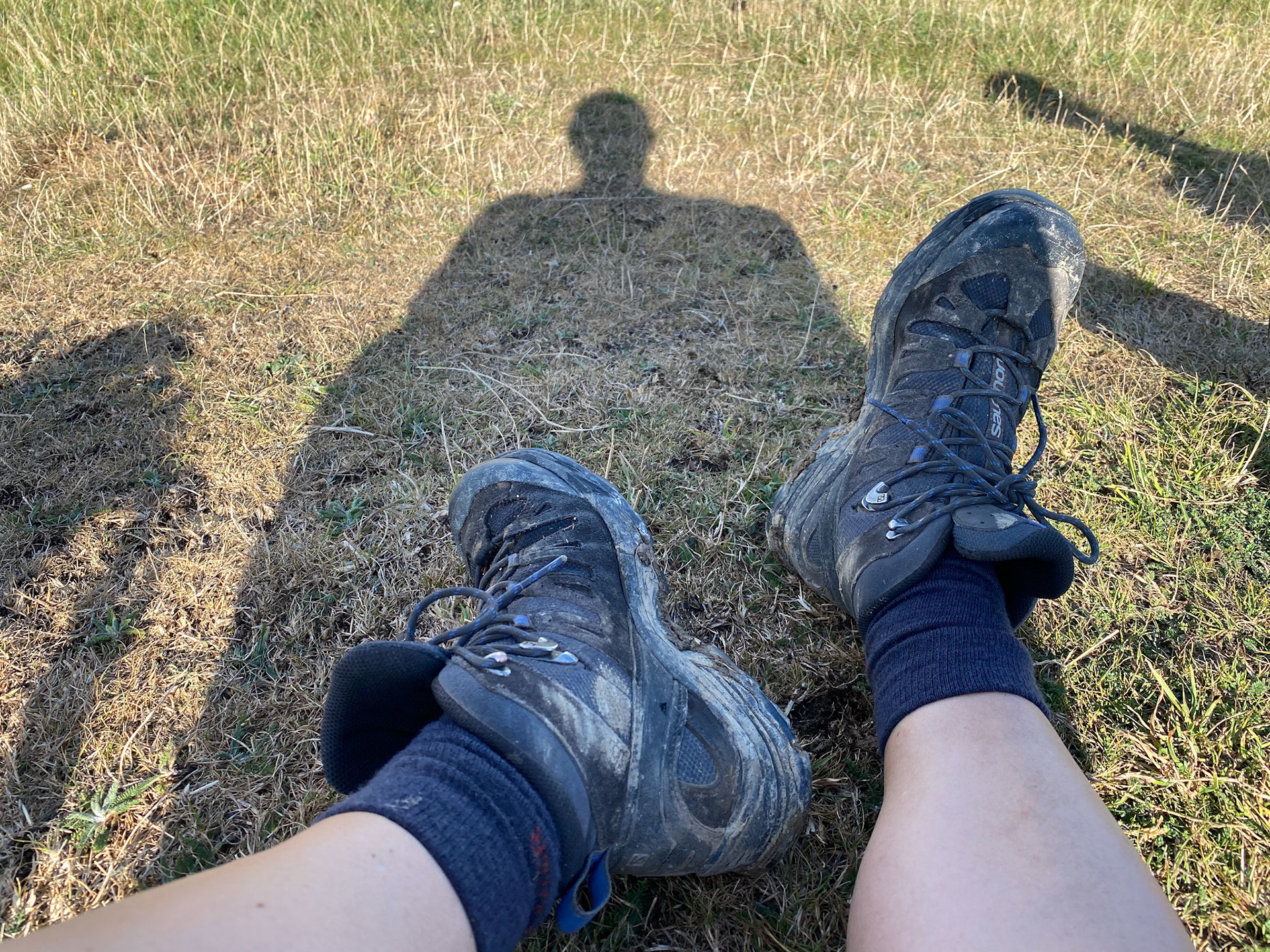 Taking a break on Bostal Hill