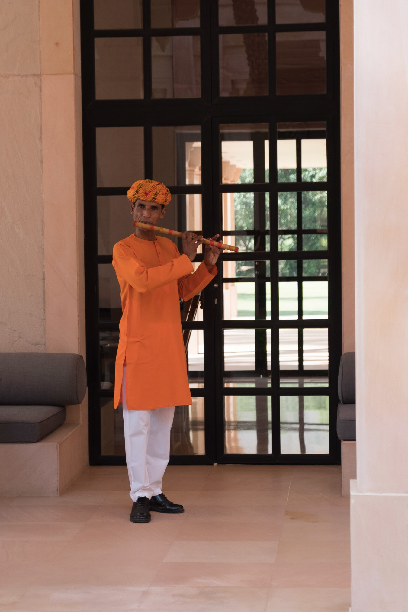 Flautist at Amanbagh