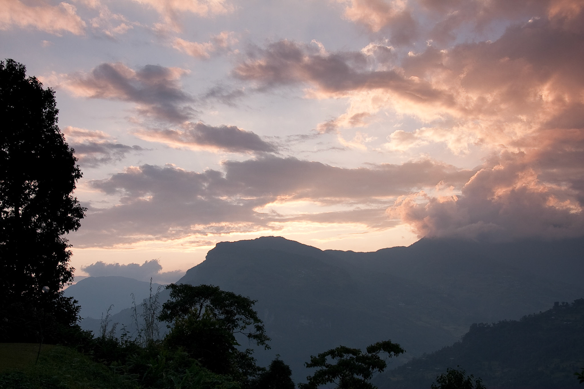Sunset from Gurung Lodge
