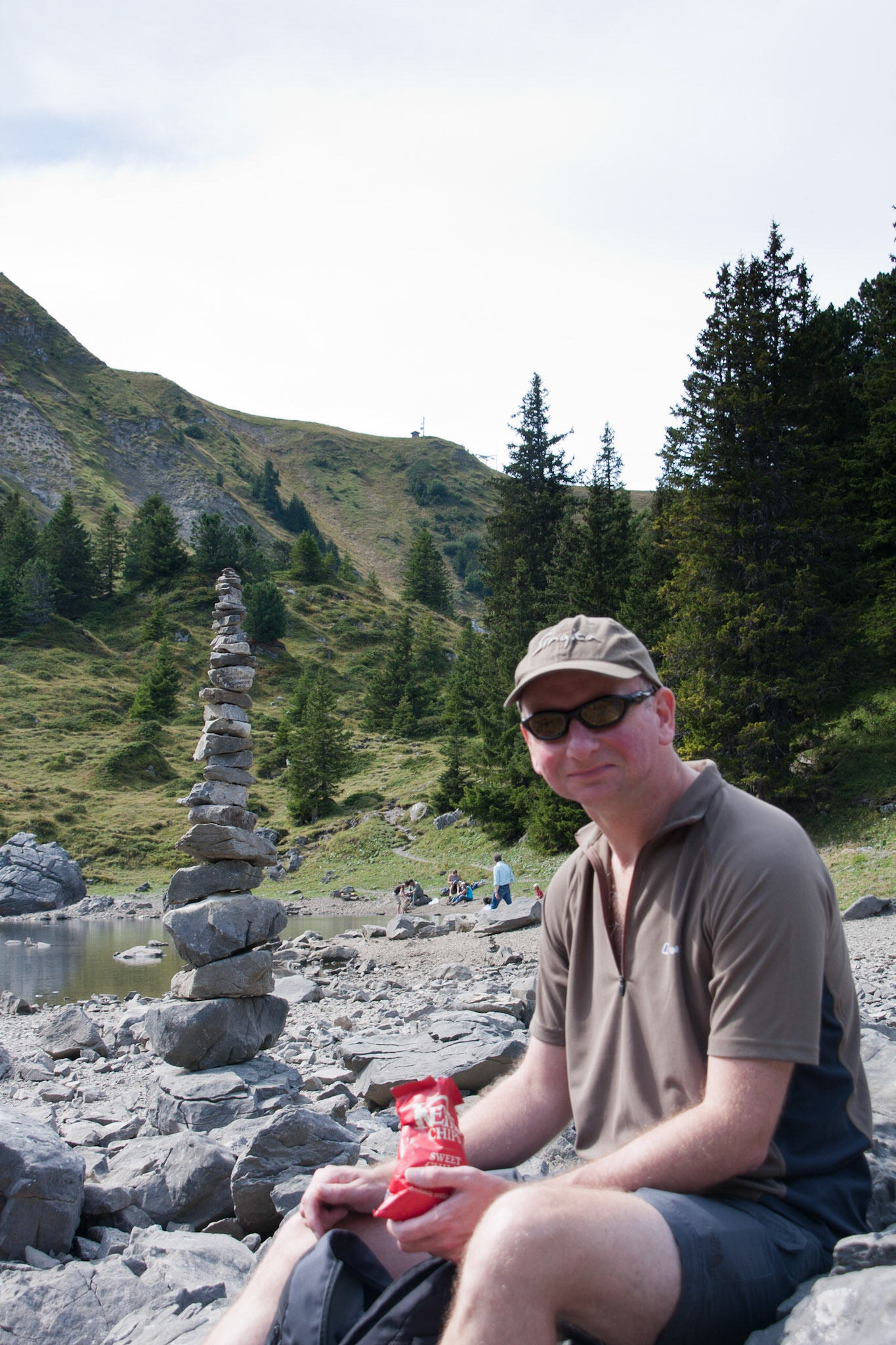 Alex enjoying a snack