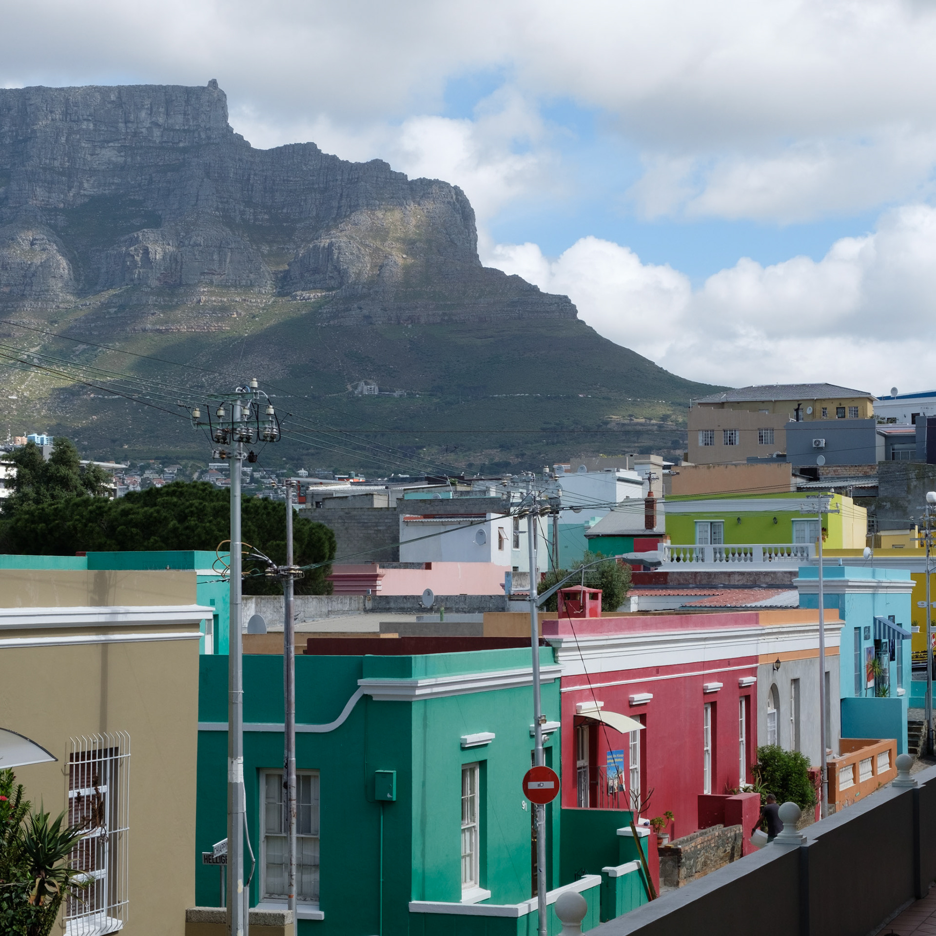 Bo-Kaap with Table Mountain behind
