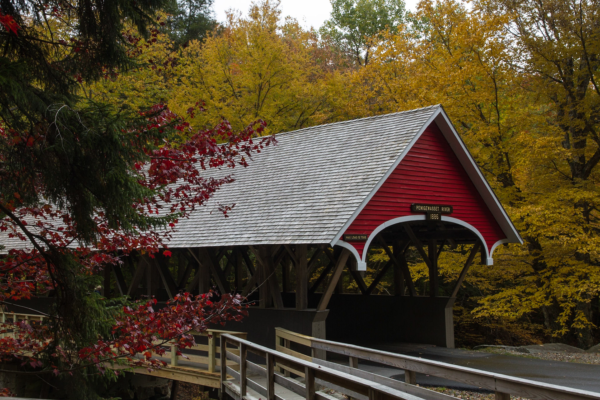 At Flume Gorge, Franconia Notch state park