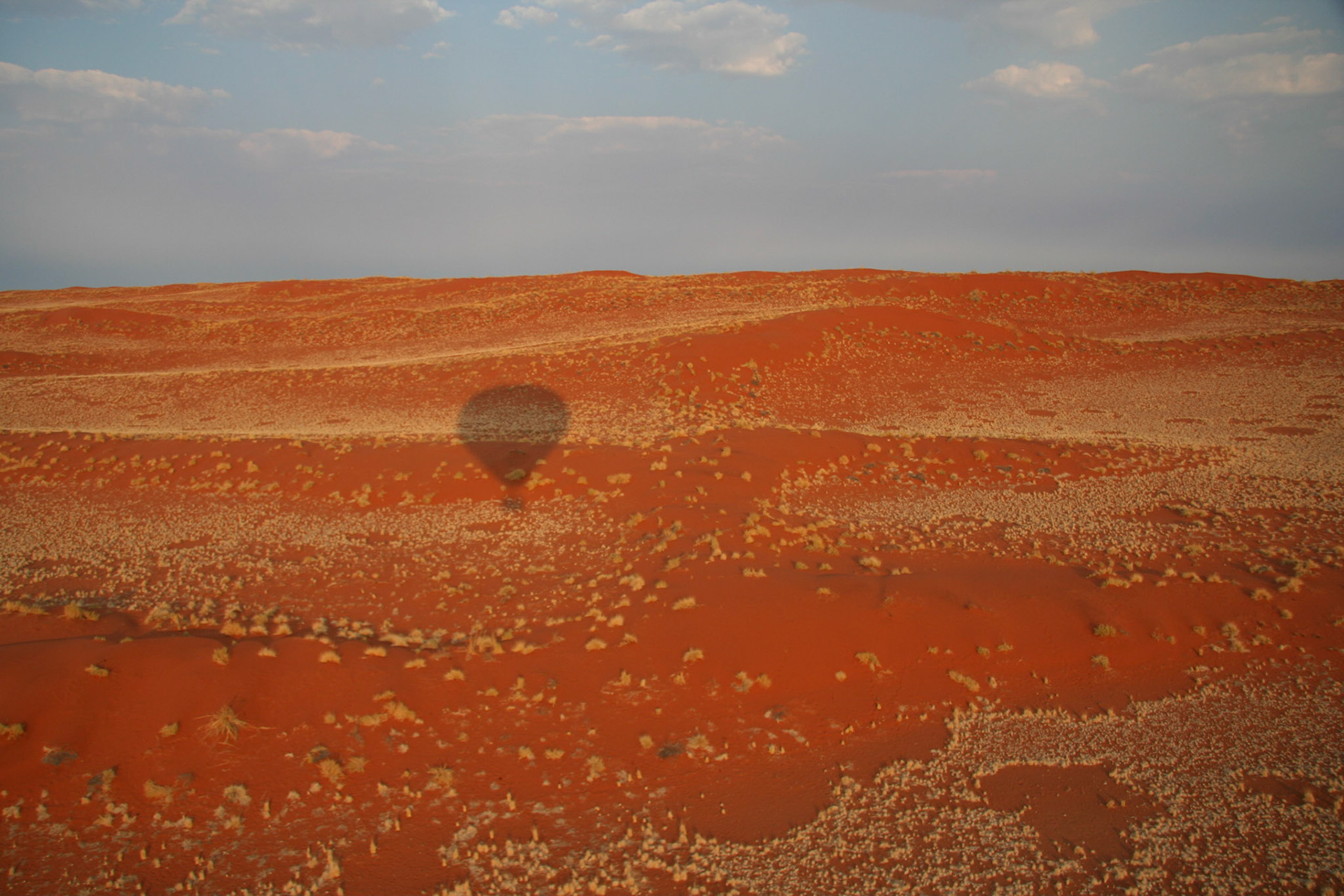 Balloon shadow on the dune
