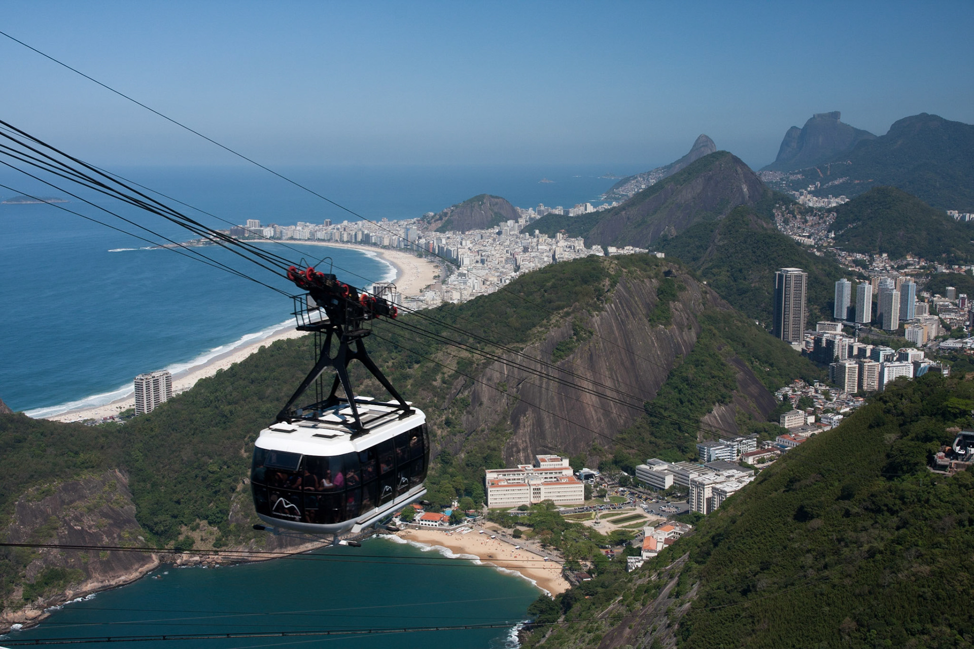 Sugar Loaf cable car and Copacabana beach