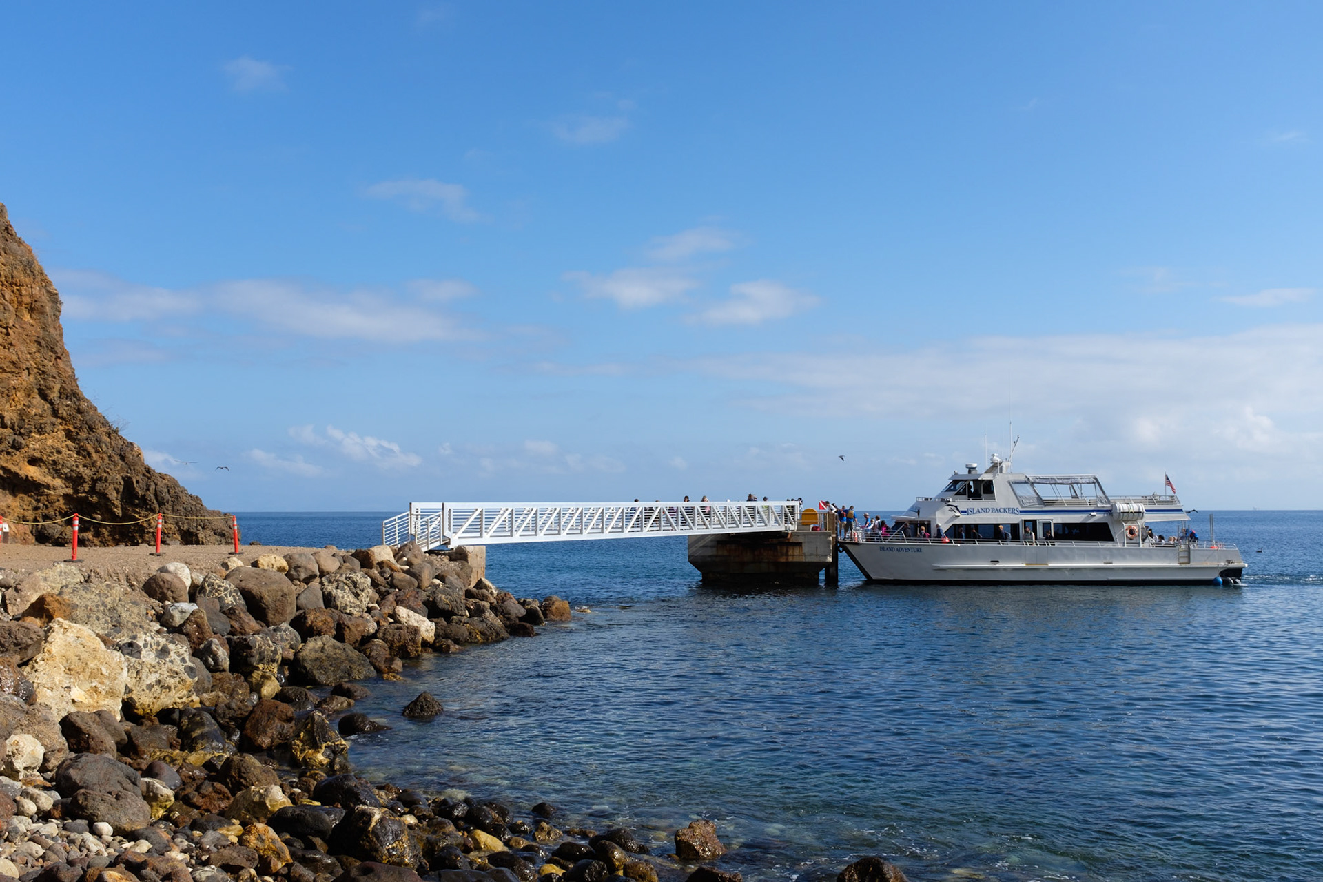 Dock at Scorpion Anchorage, Santa Cruz