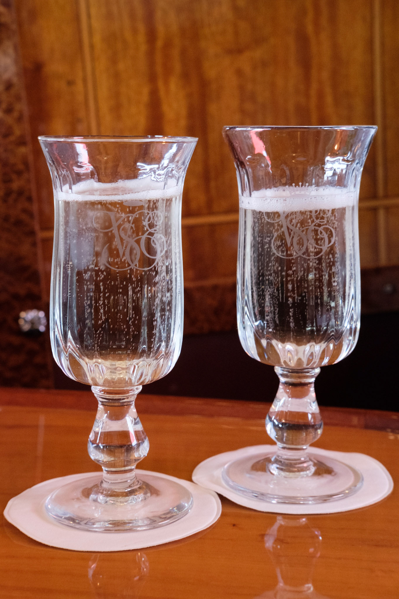 Prosecco in our compartment