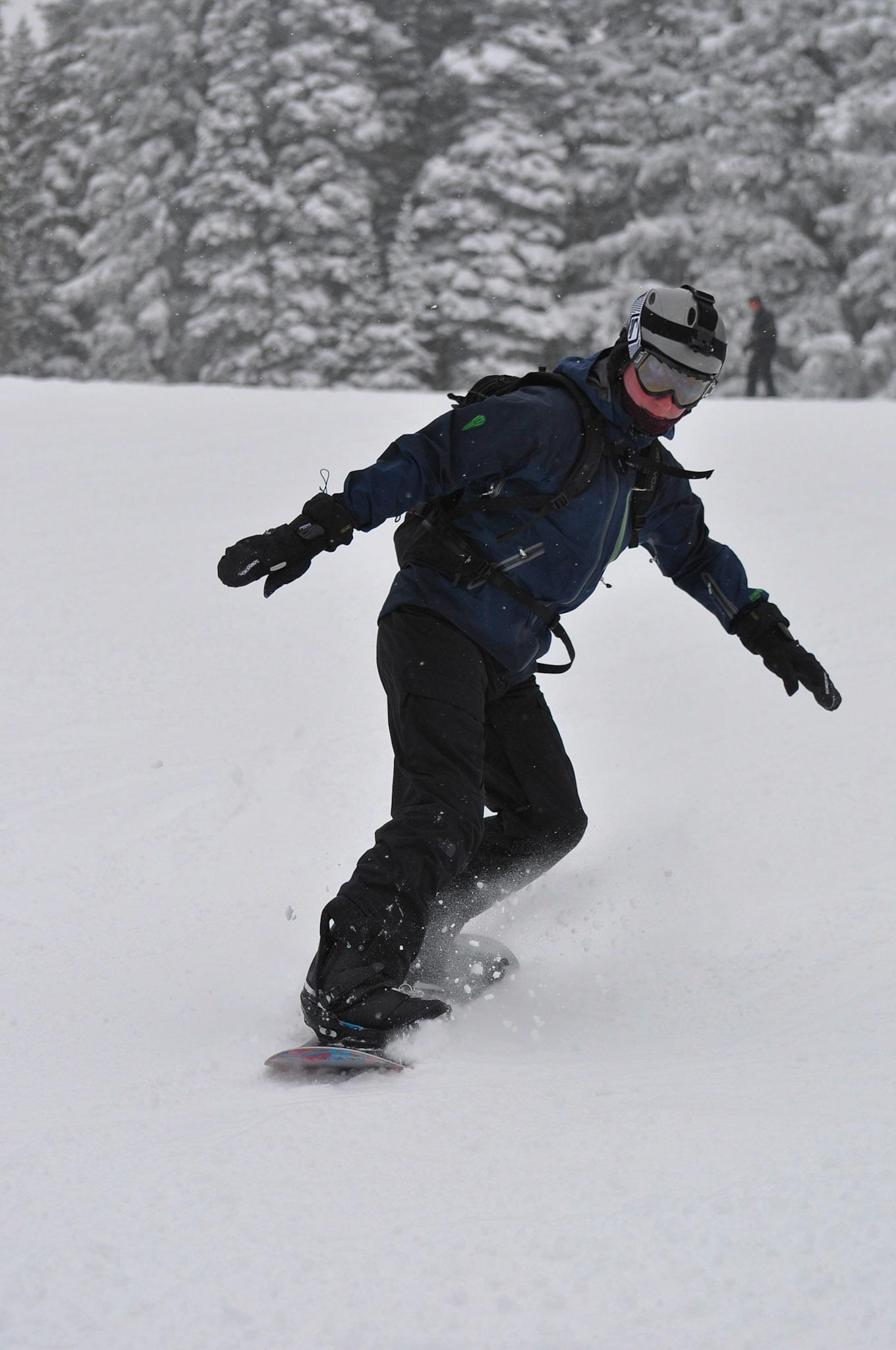 Alex preparing for a trick, Aspen Mtn