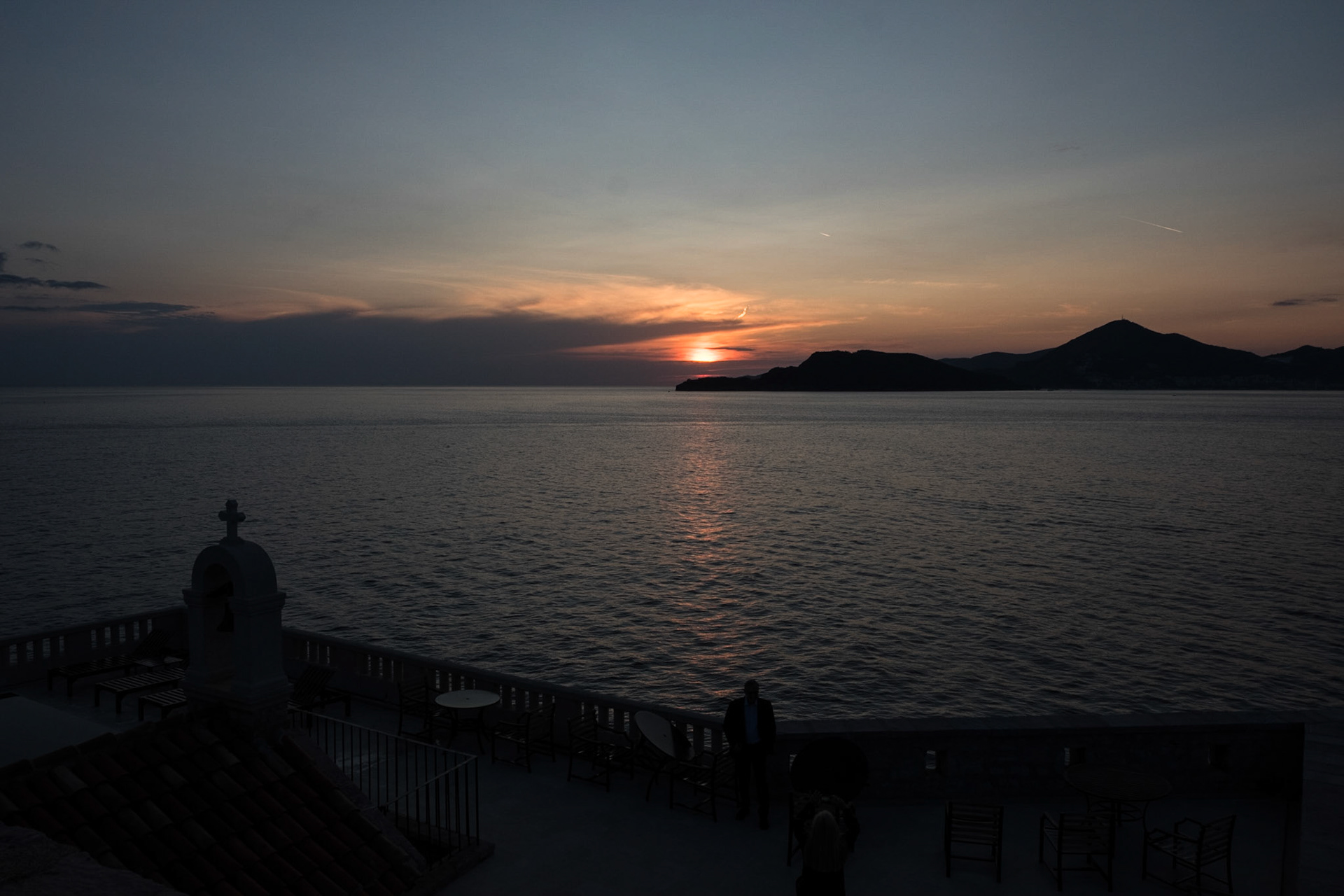 Sunset from Sveti Stefan