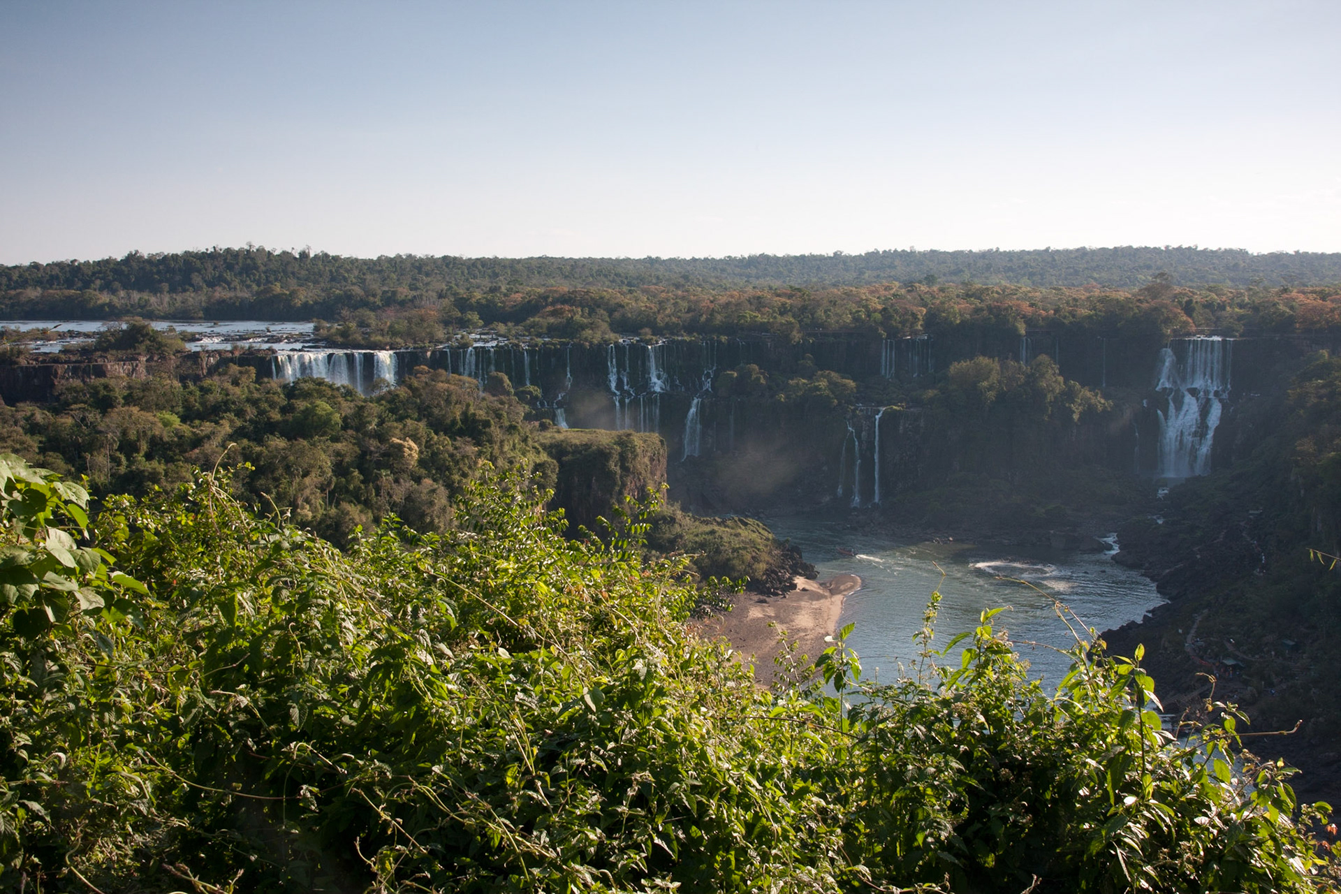 First view of Iguassu Falls