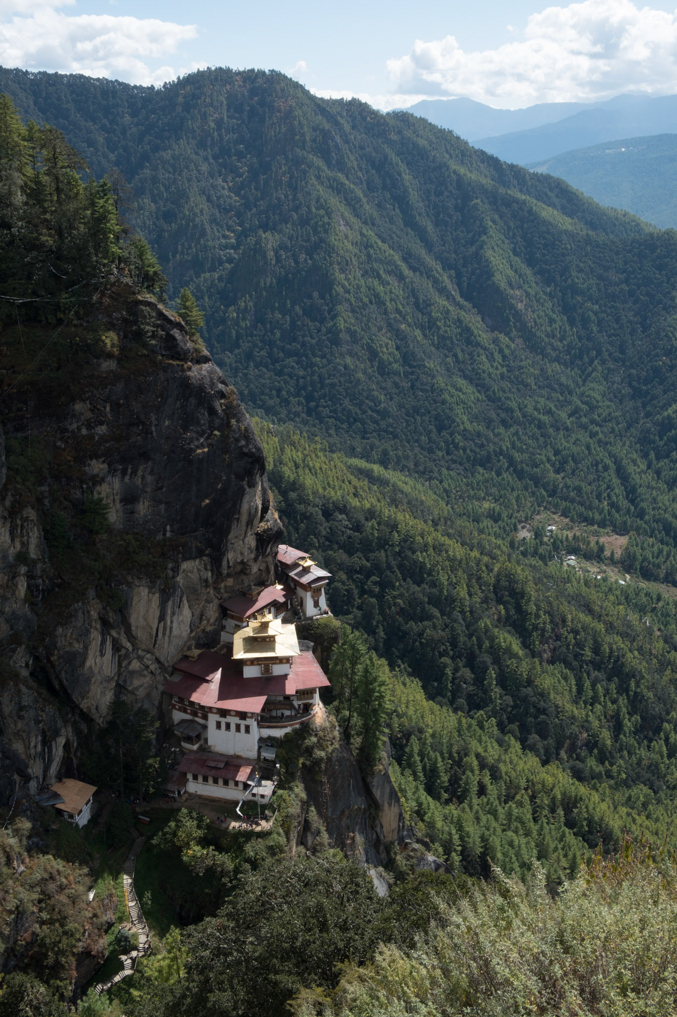 Looking down on Tiger’s Nest from Zangto Pelri Lhakhang