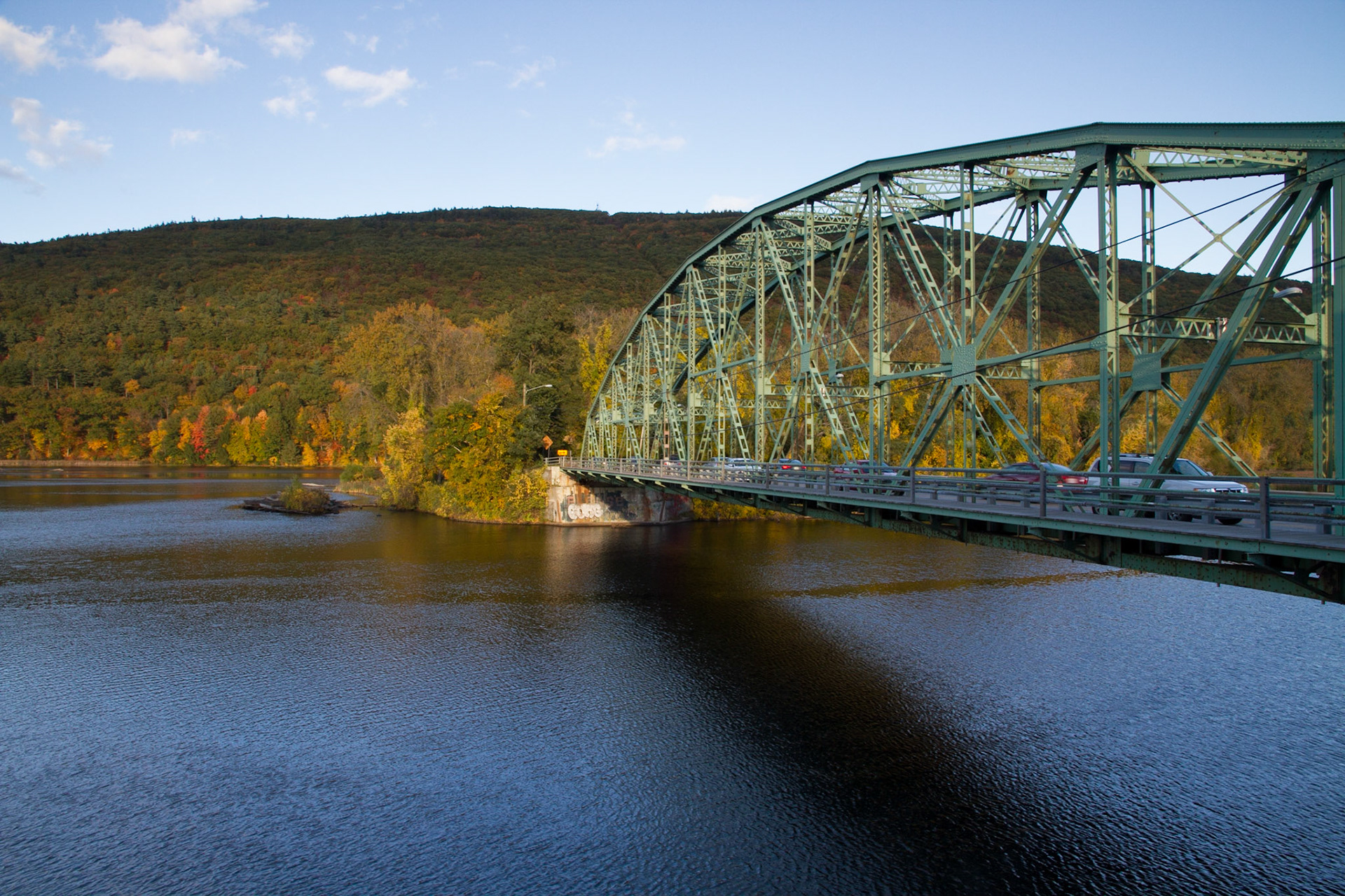Bridge at Brattleboro - state border between VT and NH