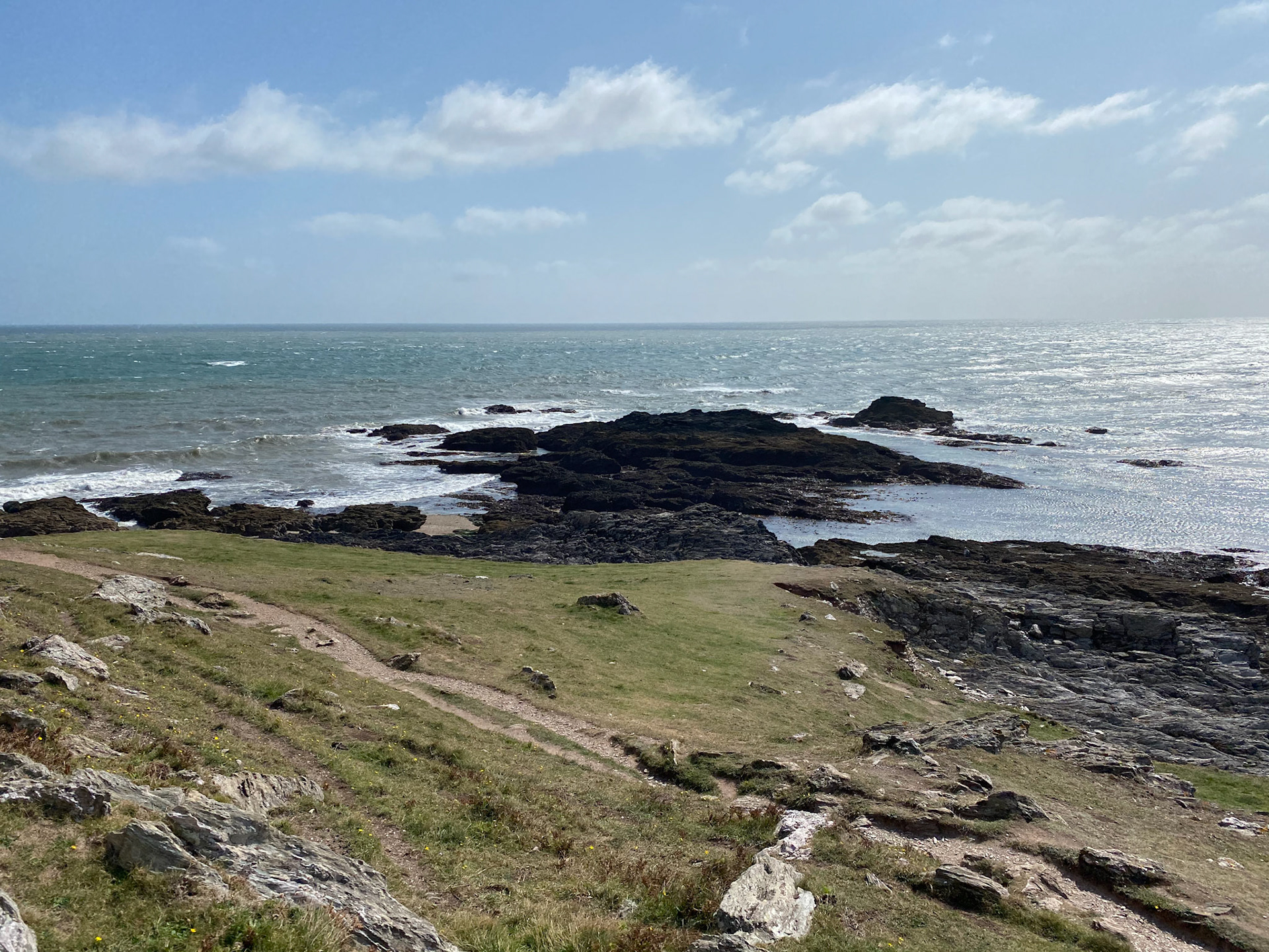 Lunch view of The Rocks, near Start Point