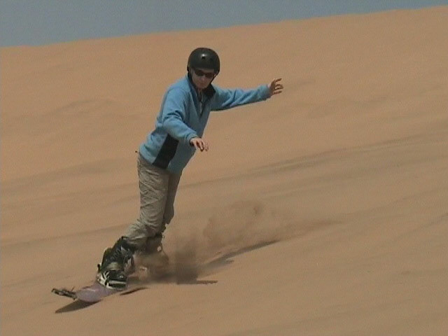 Sue sand boarding