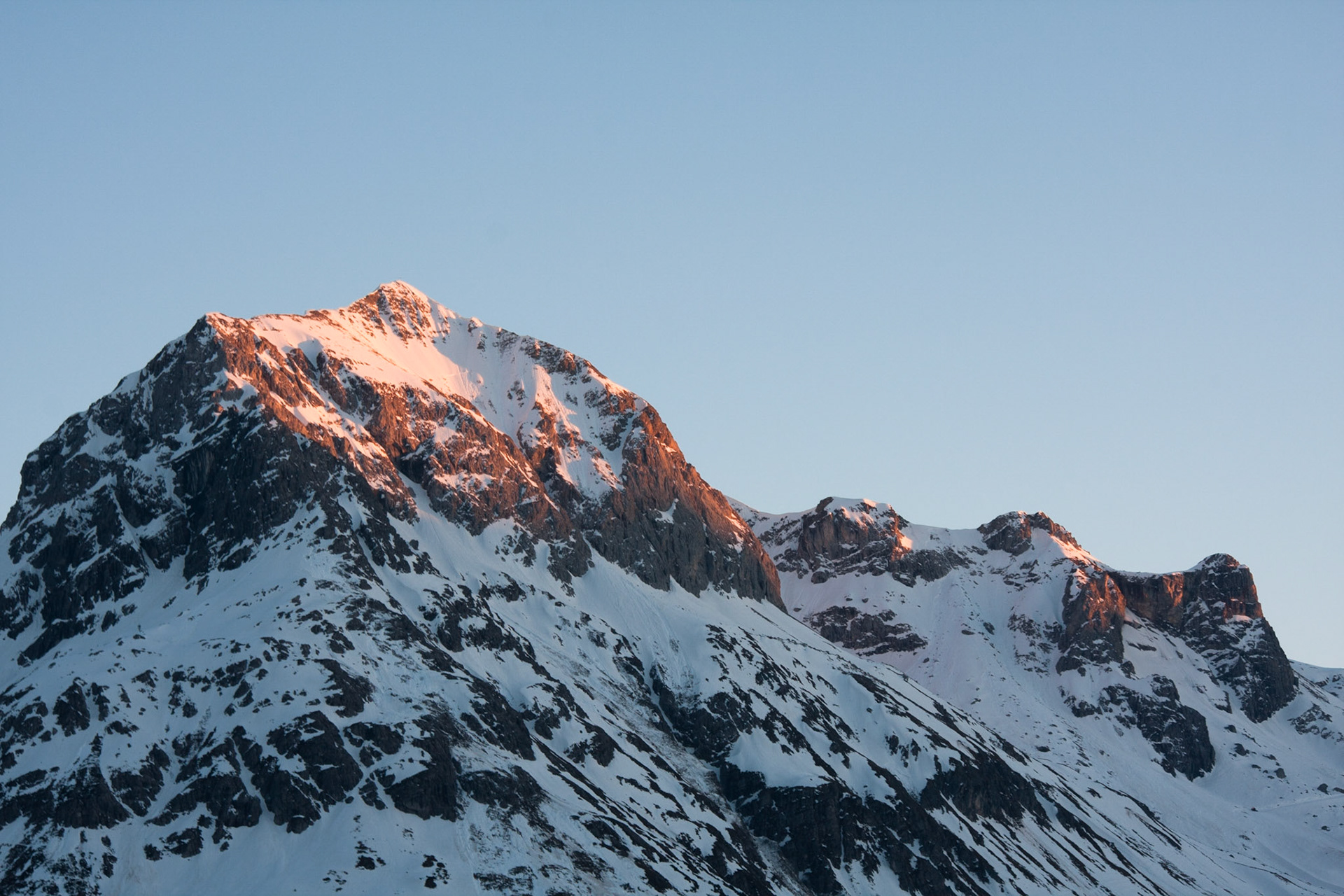 Sunset on the mountain top