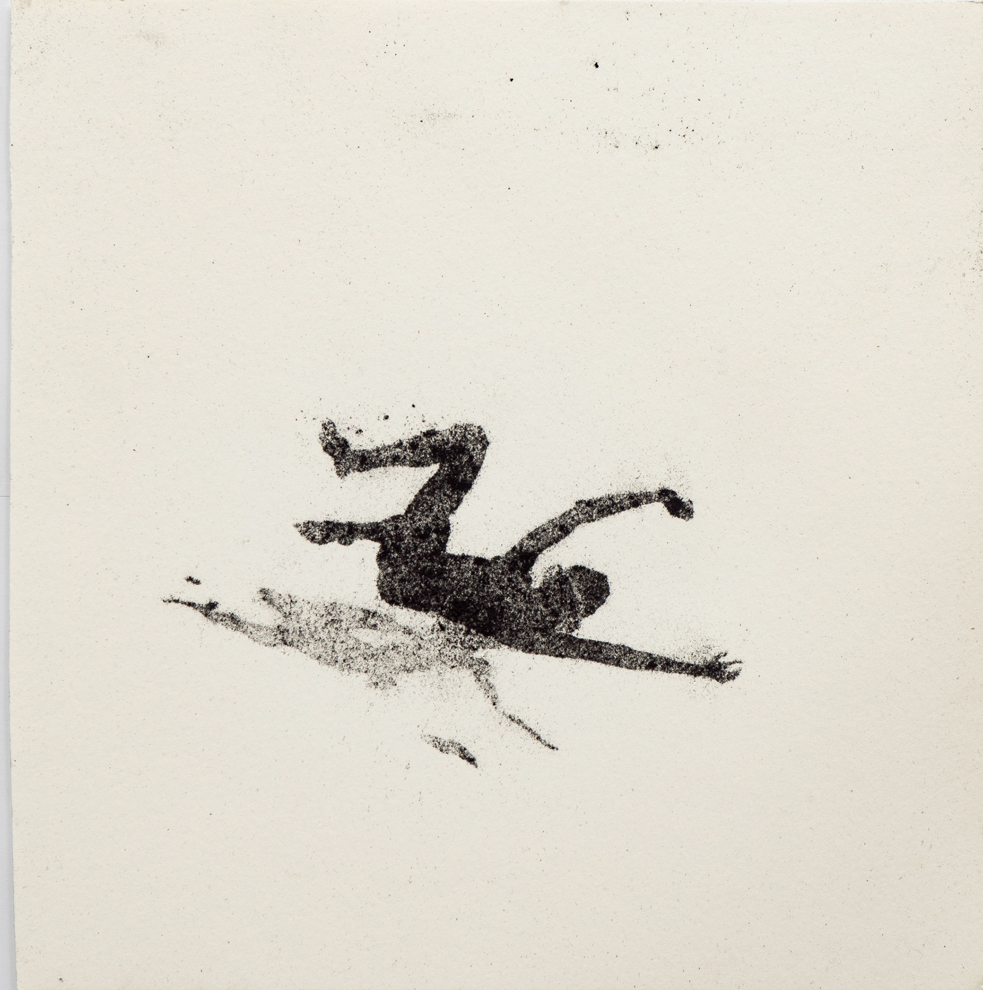 Untitled (19) (sold), graphite(powder) on paper, 23,4 x ± 23,4 cm, 2020