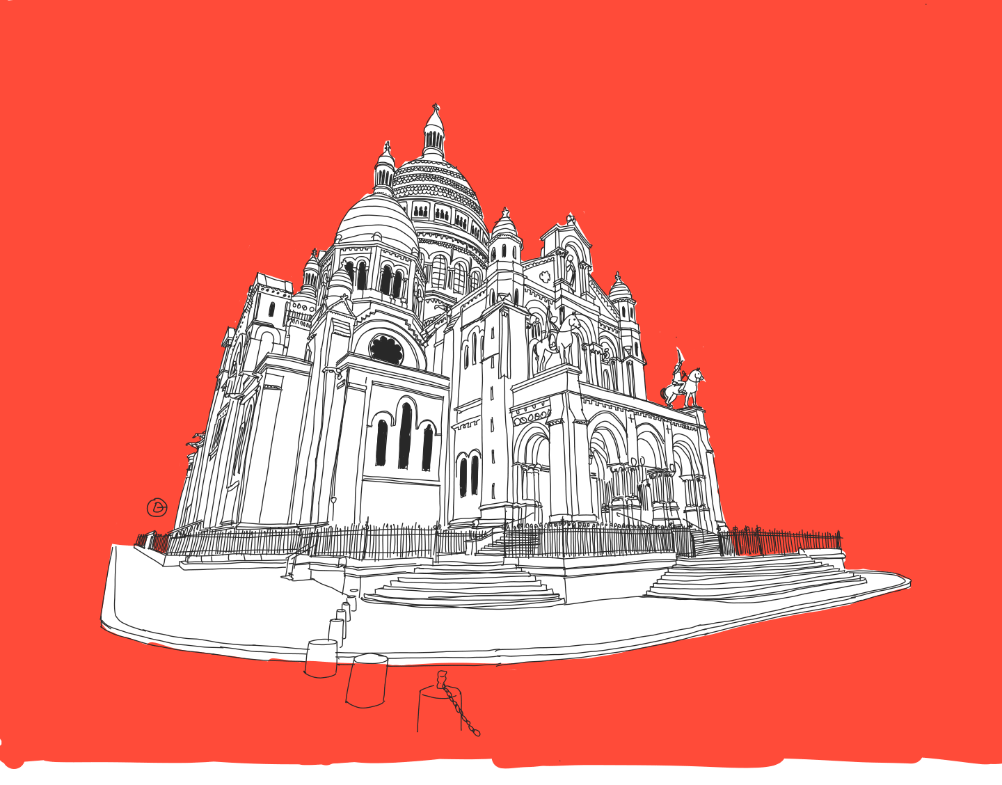 Illustration de la Basilique du Sacré-Cœur de Montmartre, Paris, France