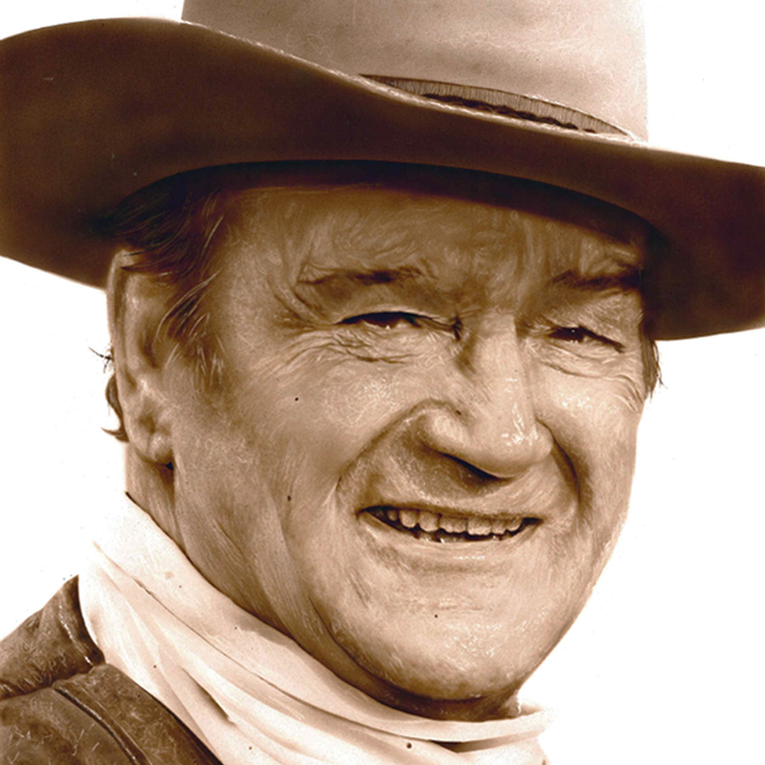 Monochromatic Portrait of John Wayne