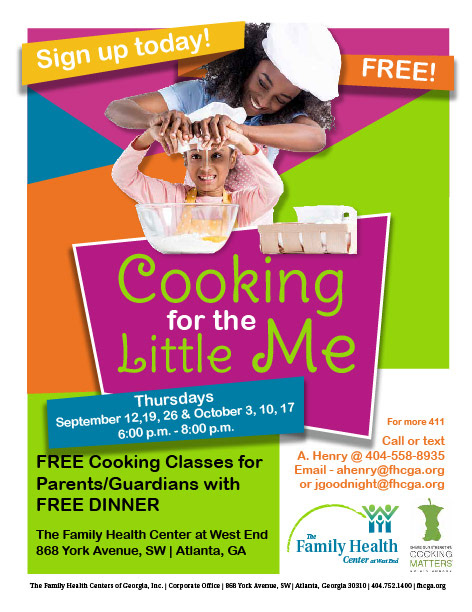 Cooking class flyer