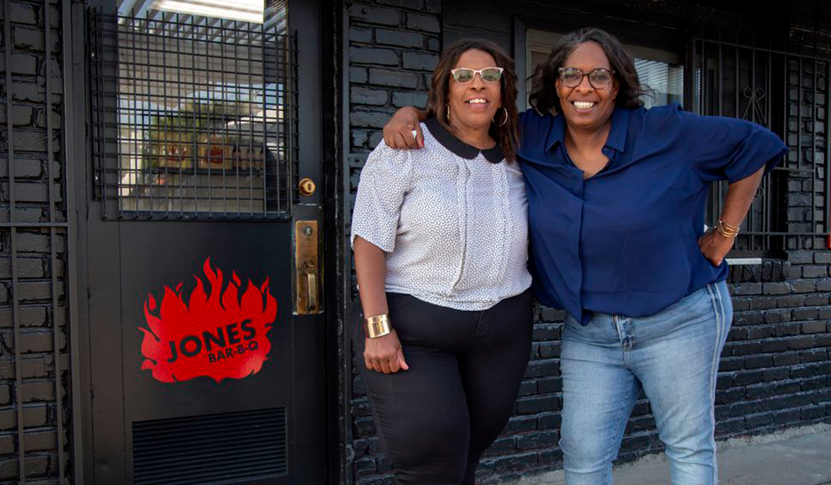 Image of Jones BBQ sisters outside their new restaurant