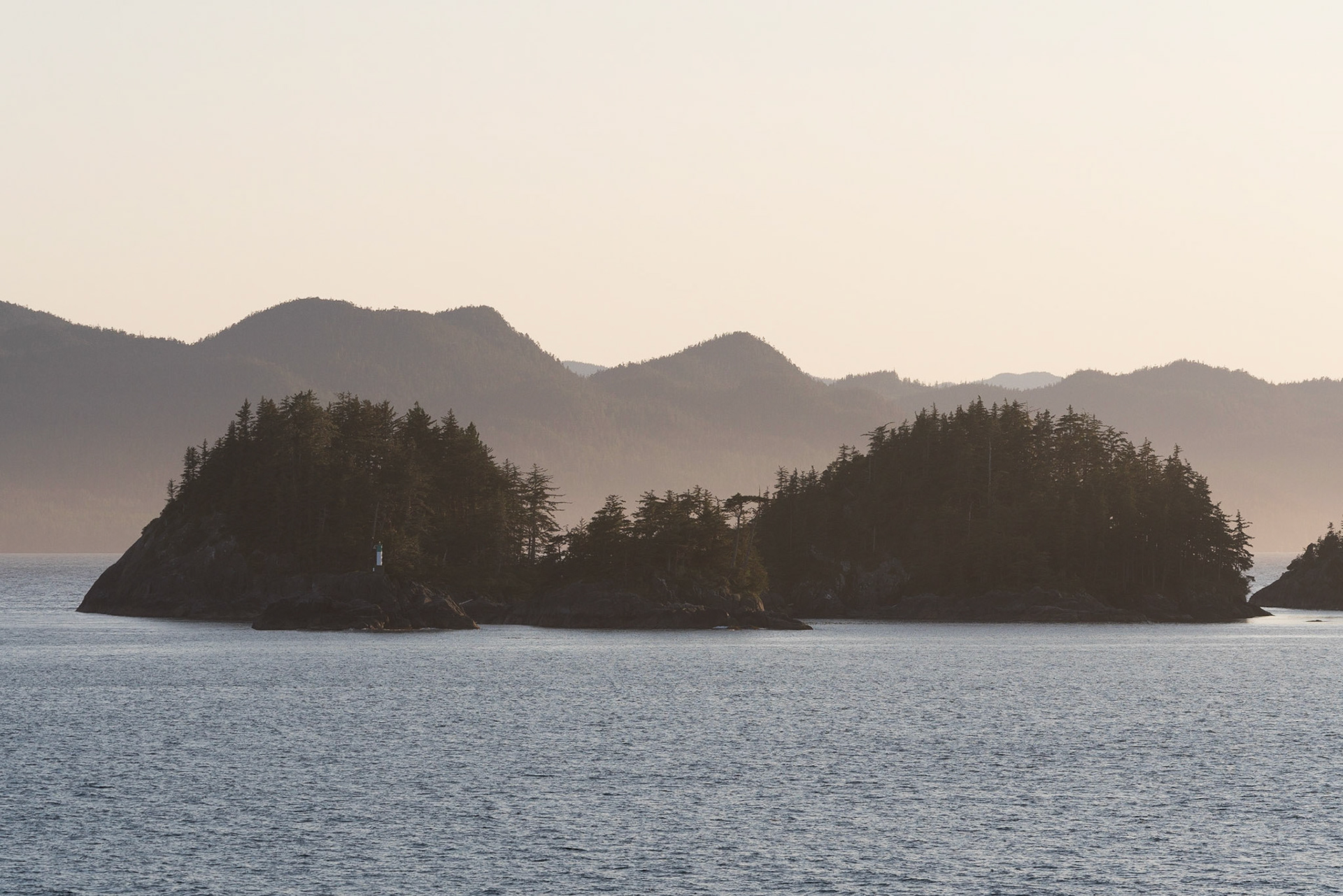 The Inside Passge, from Port Hardy to Prince Rupert.