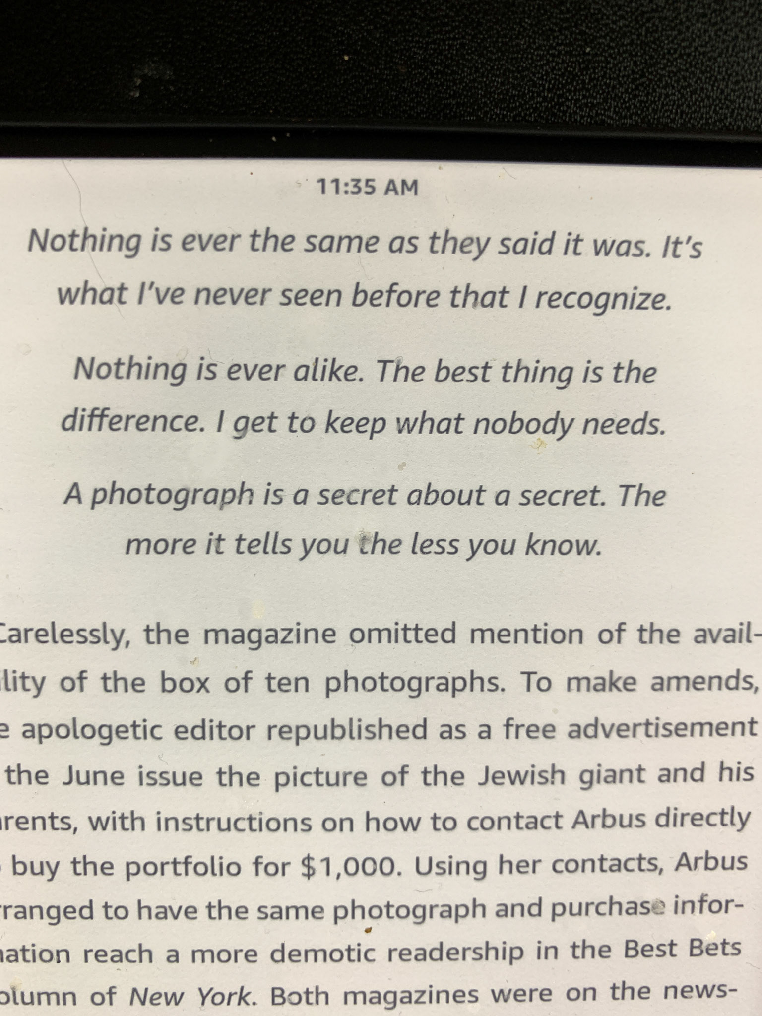 Diane Arbus Wrote This