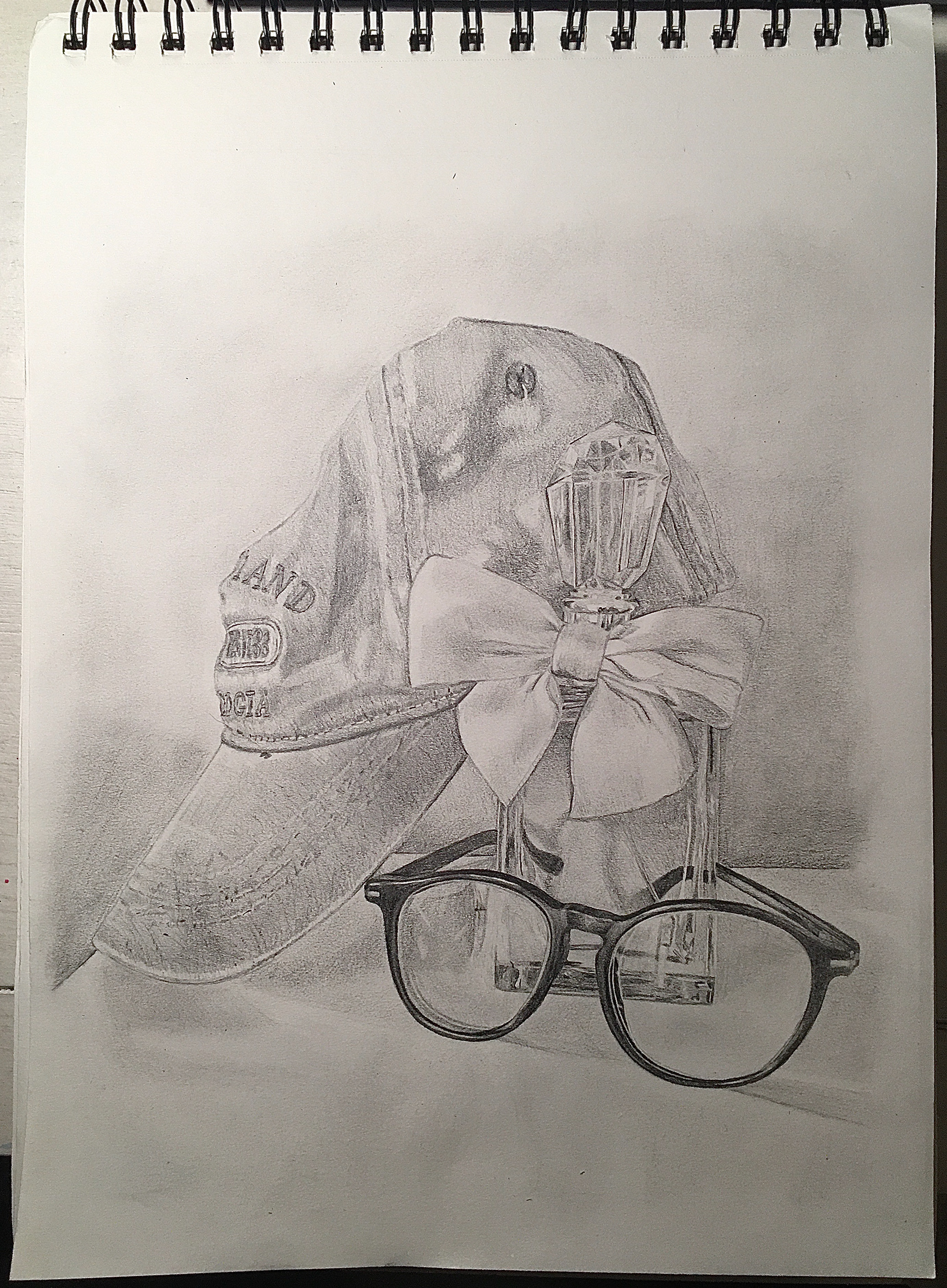 Ava Ornas, Three Object Still Life, Drawing & Illustration, Padua Franciscan High School, Educator: Stefanie Cook, Grade 10,  Honorable Mention