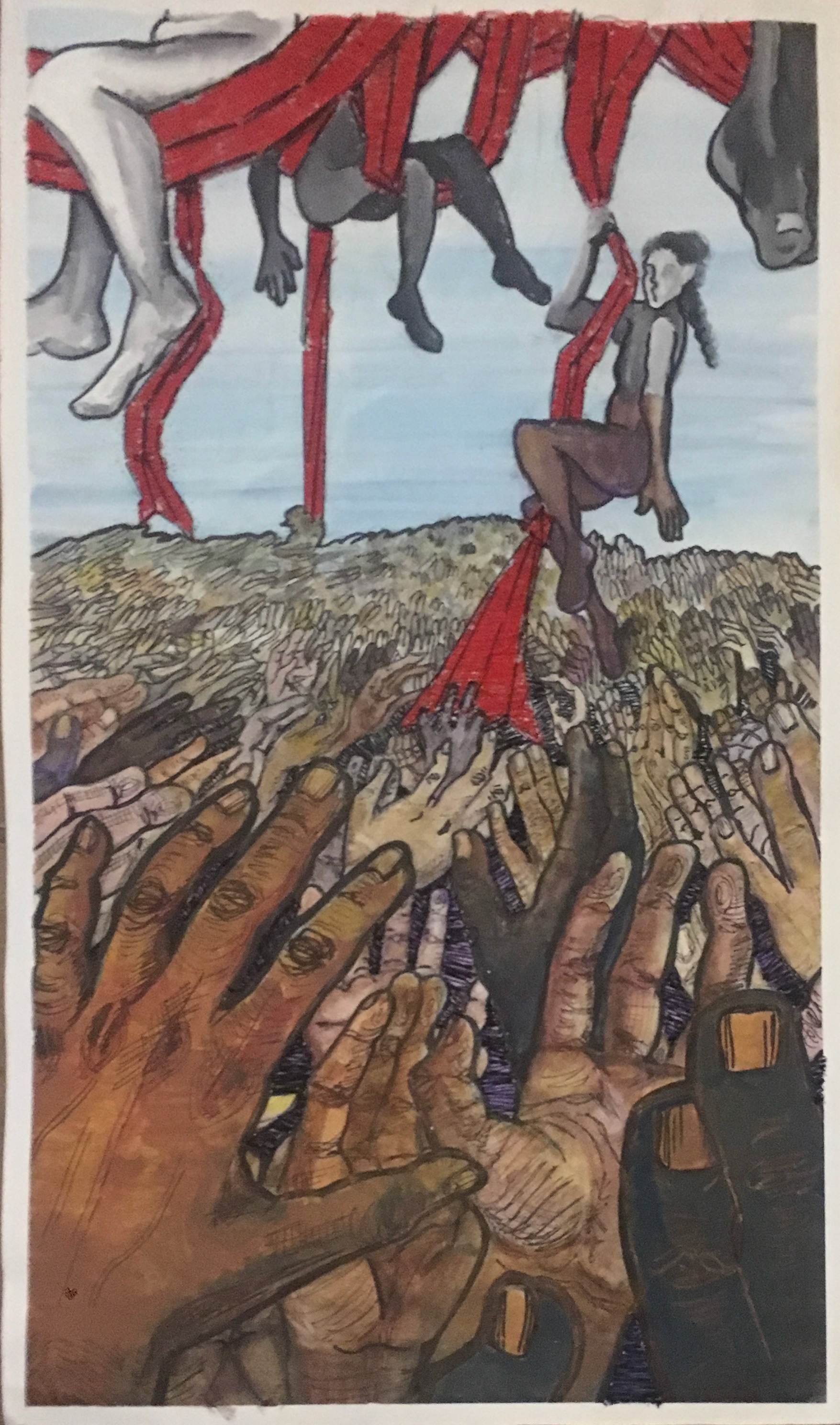 Jesenia Lopez - Rodriguez, Binds of Ambiguity, Mixed Media, T W Harvey High School, Educator: Stephanie Timko, Grade 12,  Honorable Mention