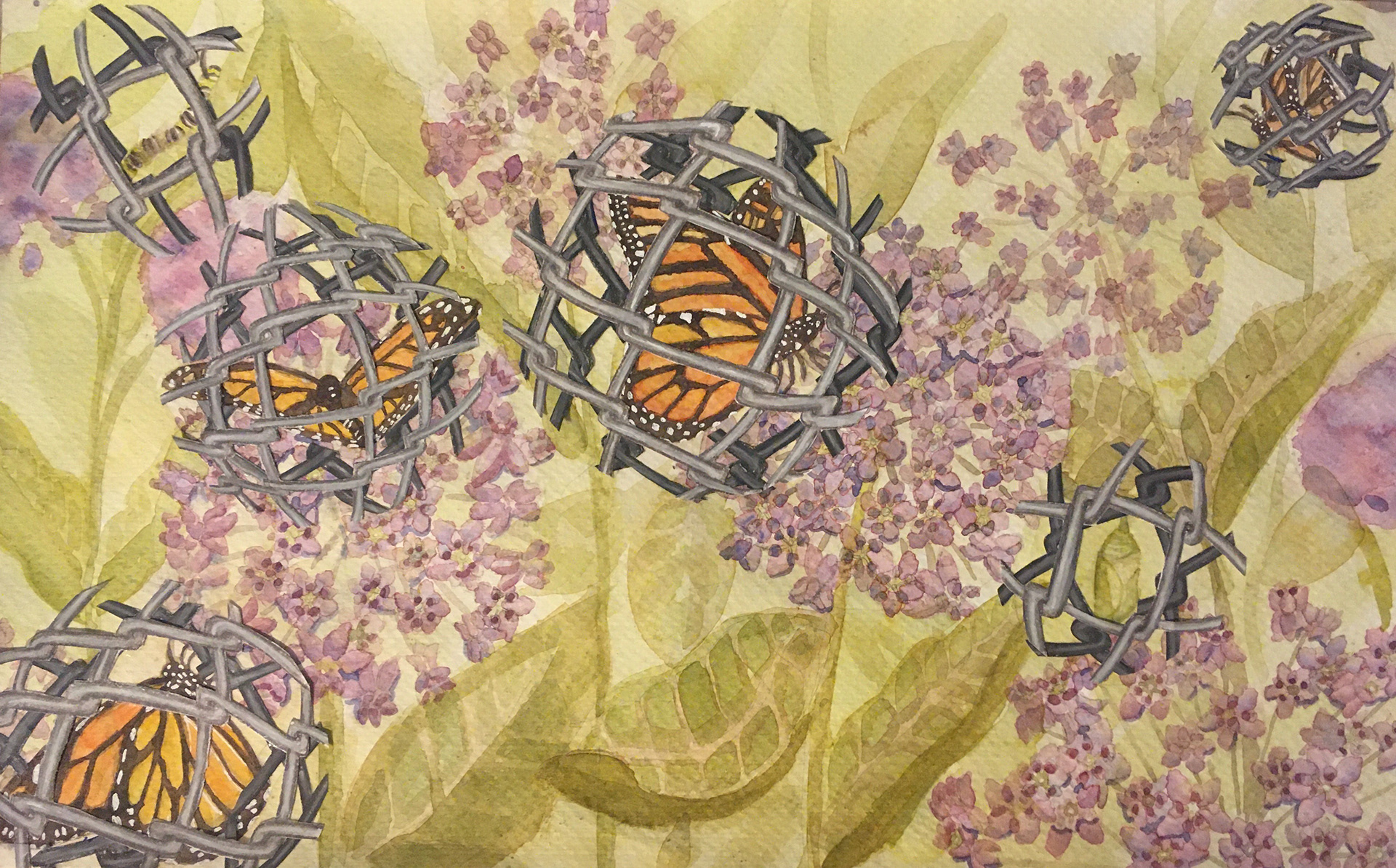 Alyssa Olivera Cerpa, Detained, Painting, St Joseph Academy, Educator: Tammy Sparks, Grade 12, Gold Key Award