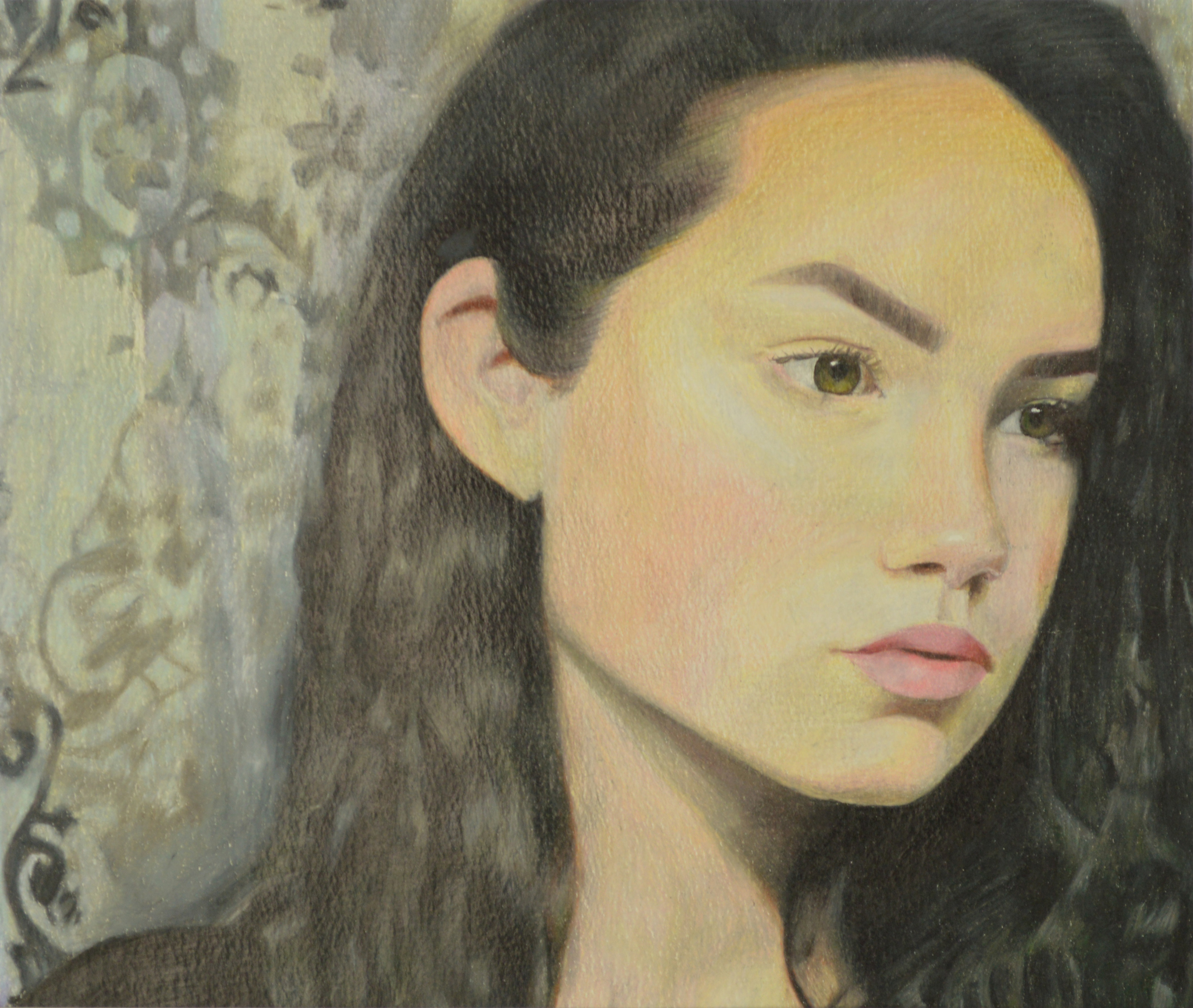 Abby Thompson, Self portrait, Drawing & Illustration, Orange High School, Educator: Ryan Kerns, Grade 11, Gold Key Award