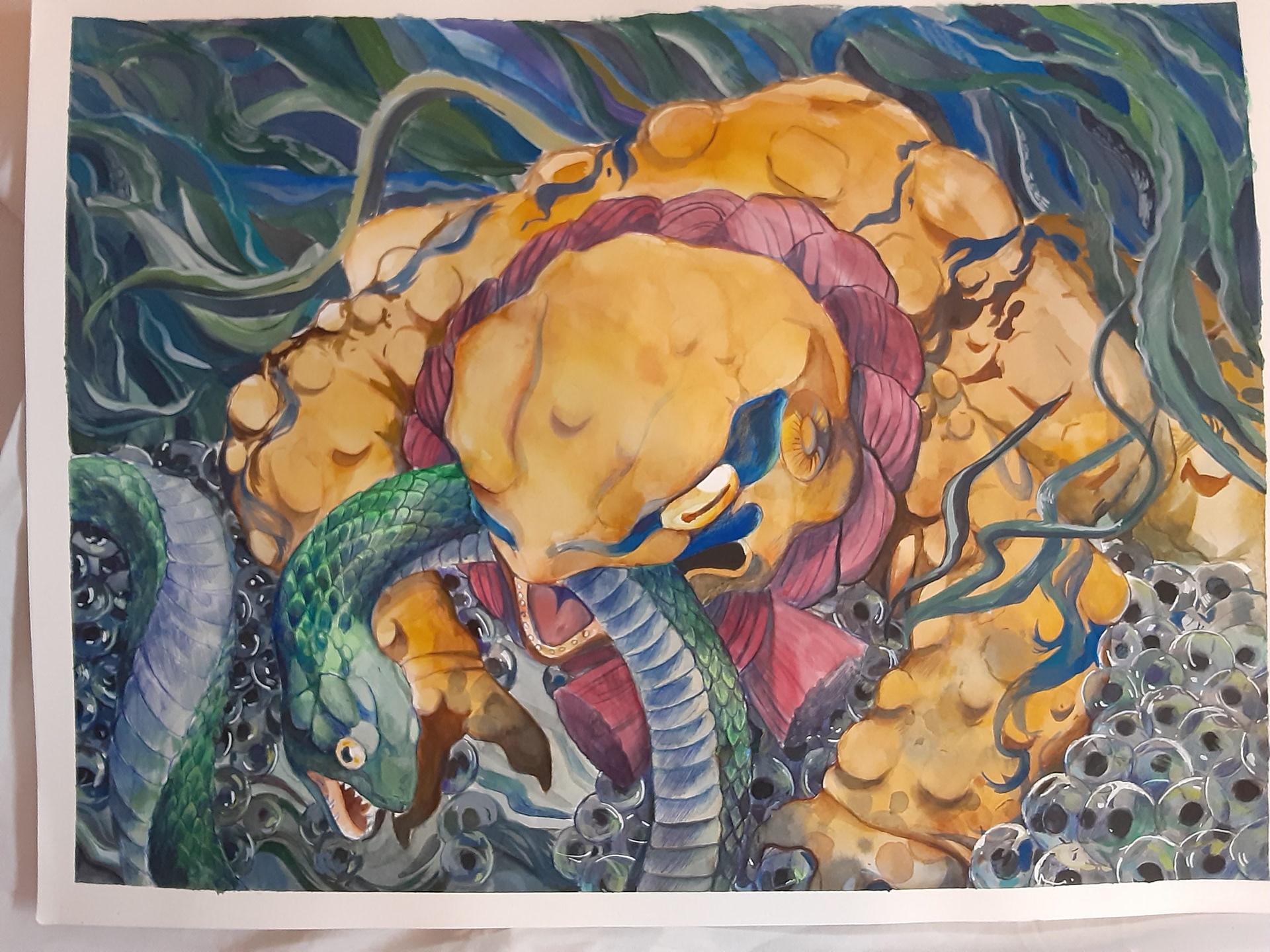 Masha Waiss, A Mother's Wrath, Painting, Bay Village High School, Educator: Thomas Schemrich, Grade 12,  Honorable Mention