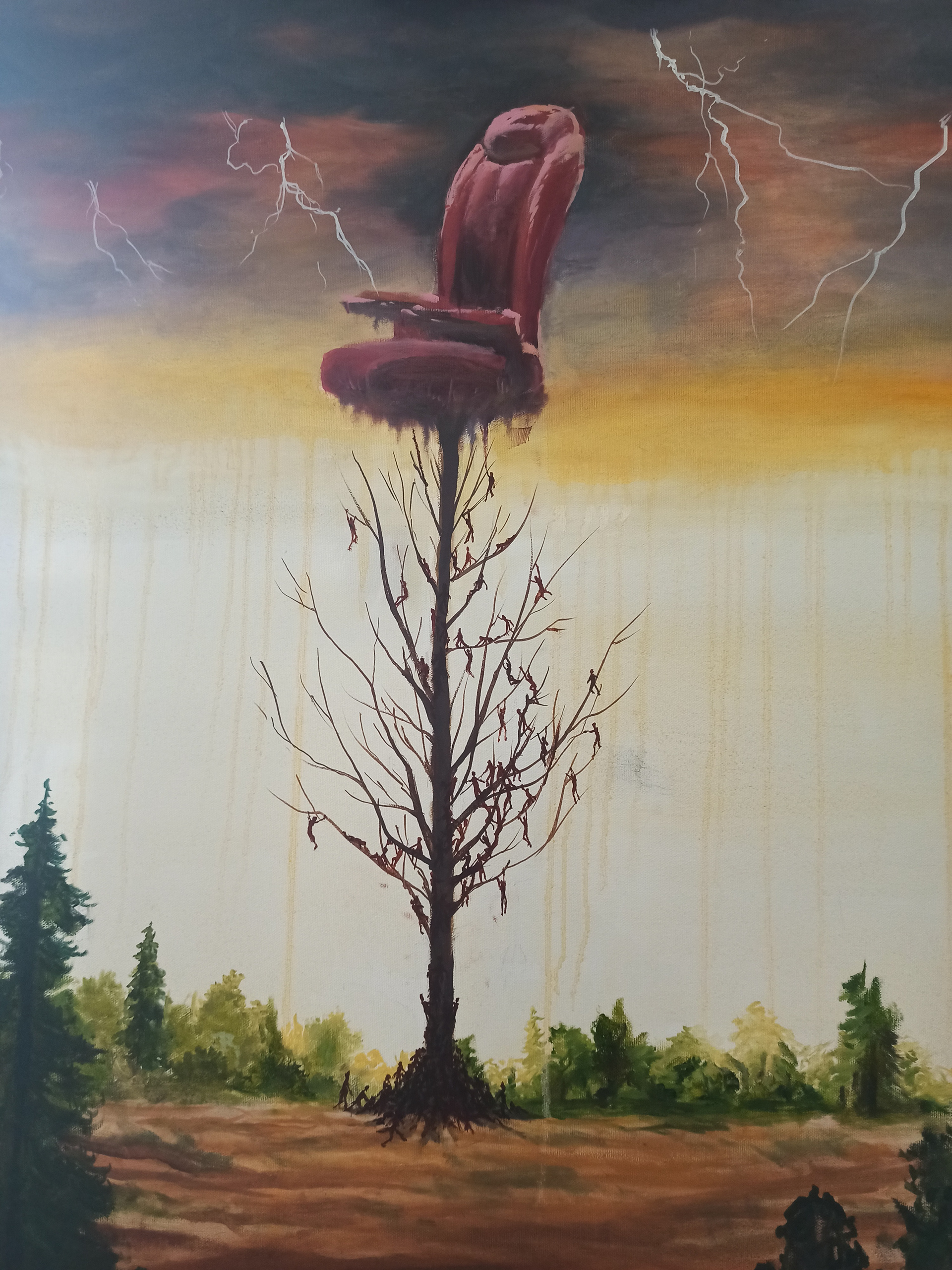 Gopala Ponnada, The Achievement Tree, Painting, North Royalton High School, Educator: Katie Ford, Grade 12,  Honorable Mention
