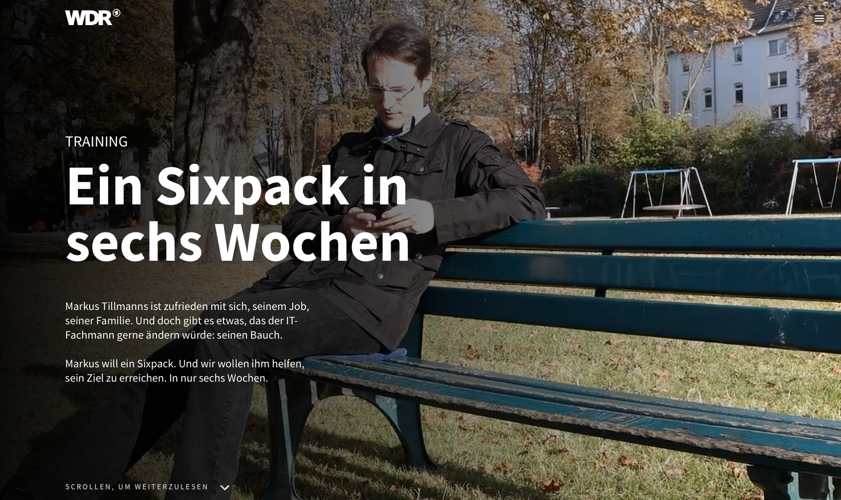Pageflow-Reportage: Ein Sixpack in sechs Wochen