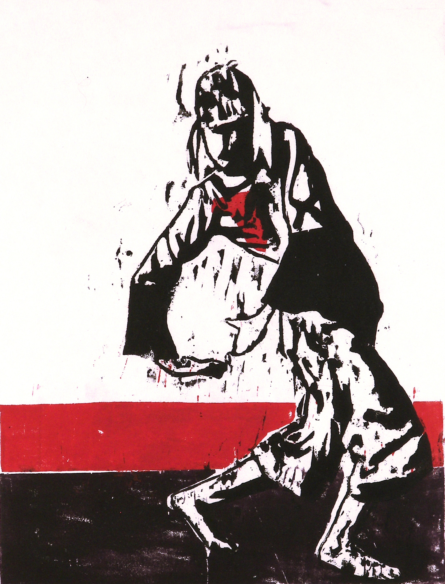 '1920s Dancer' - Woodcut, 1996