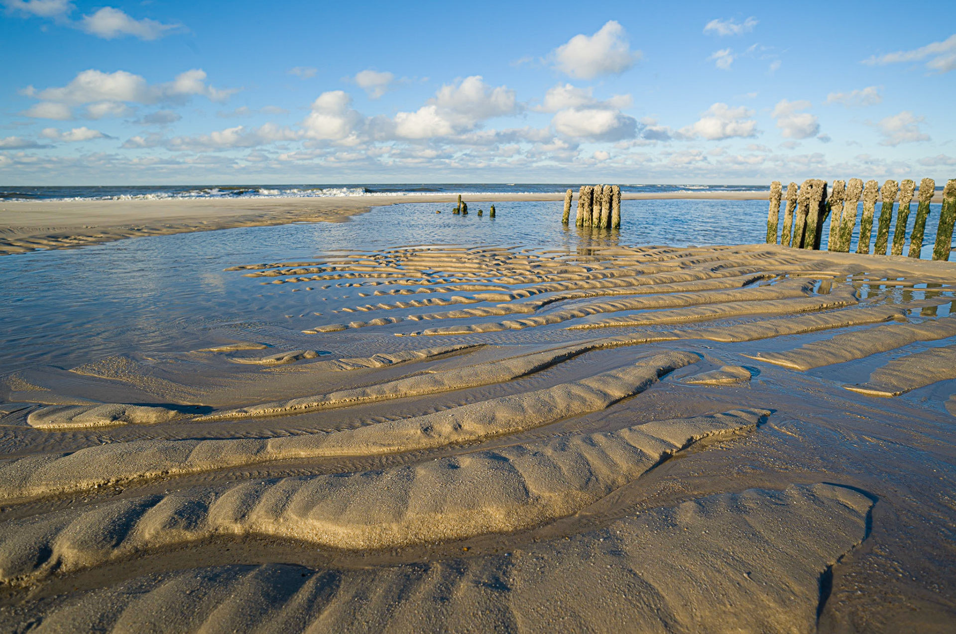 Ebbe am Strand
