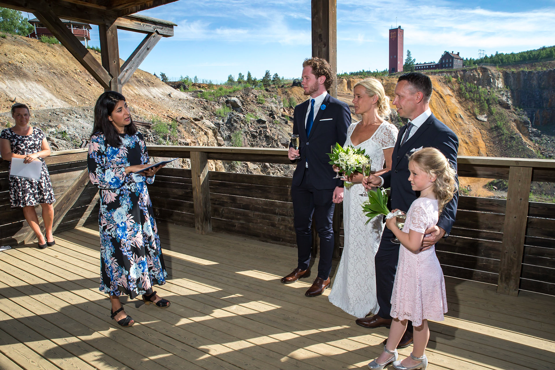 Patrik Bäck och Ylva-Li Klockares s bröllop vid Falu Gruva, gruvan