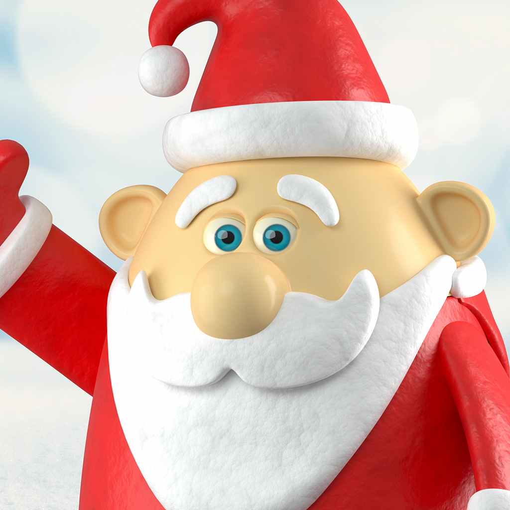 santa claus 3d drawing
