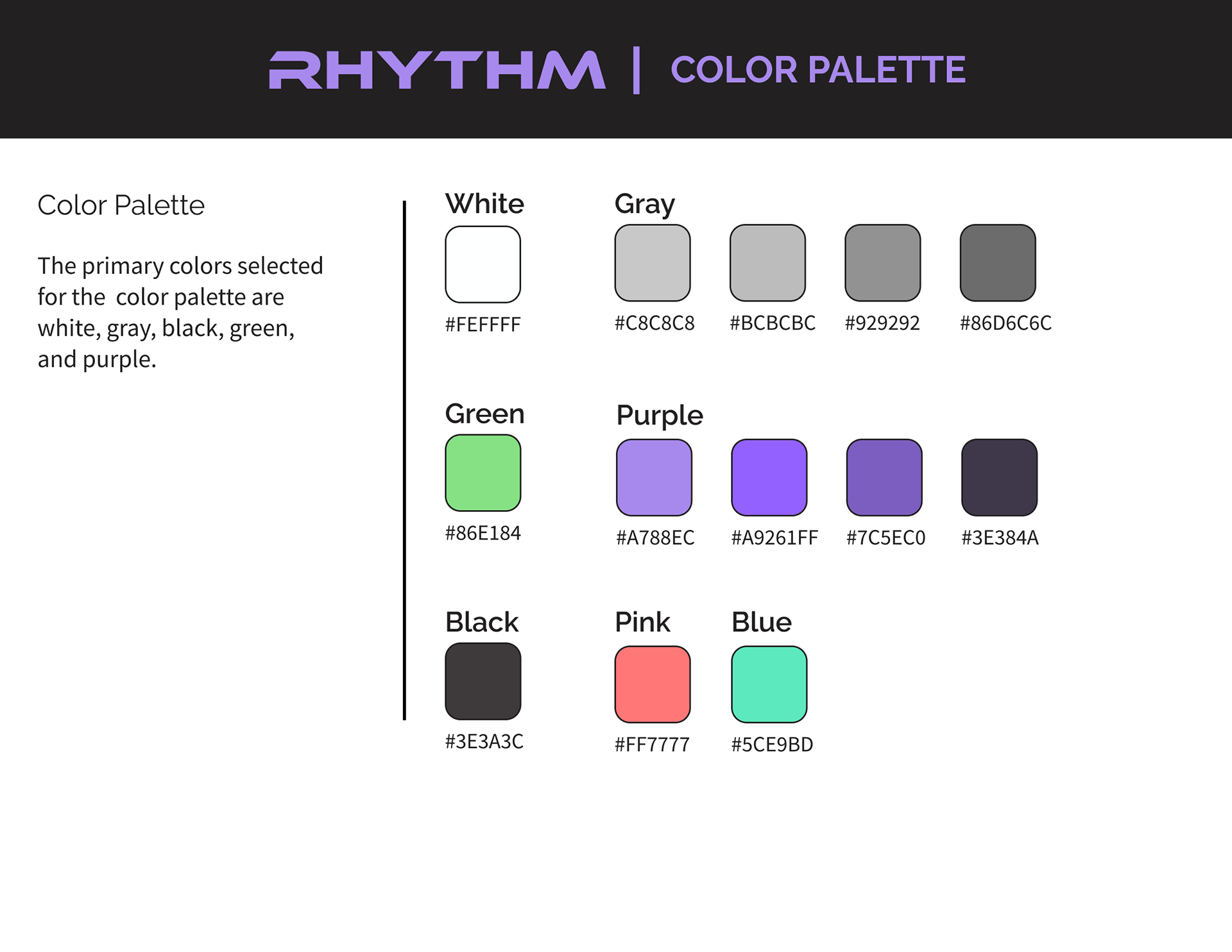 RHYTHM Color Palette