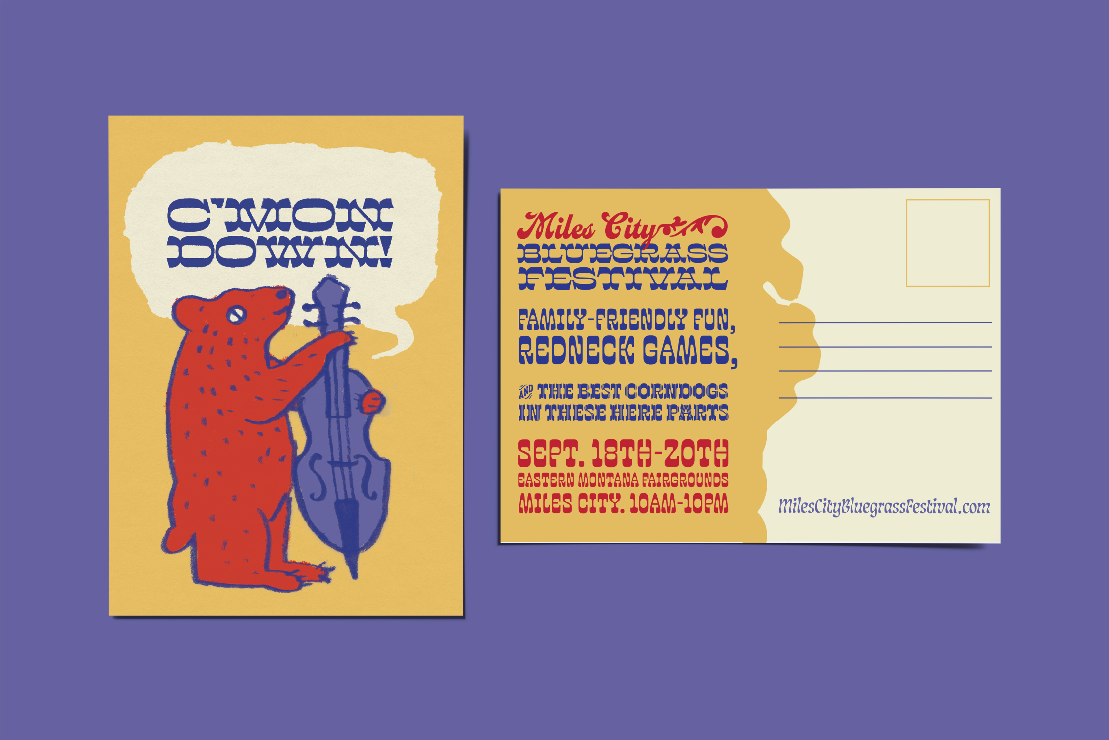 Postcard Design for the Miles City Bluegrass Festival